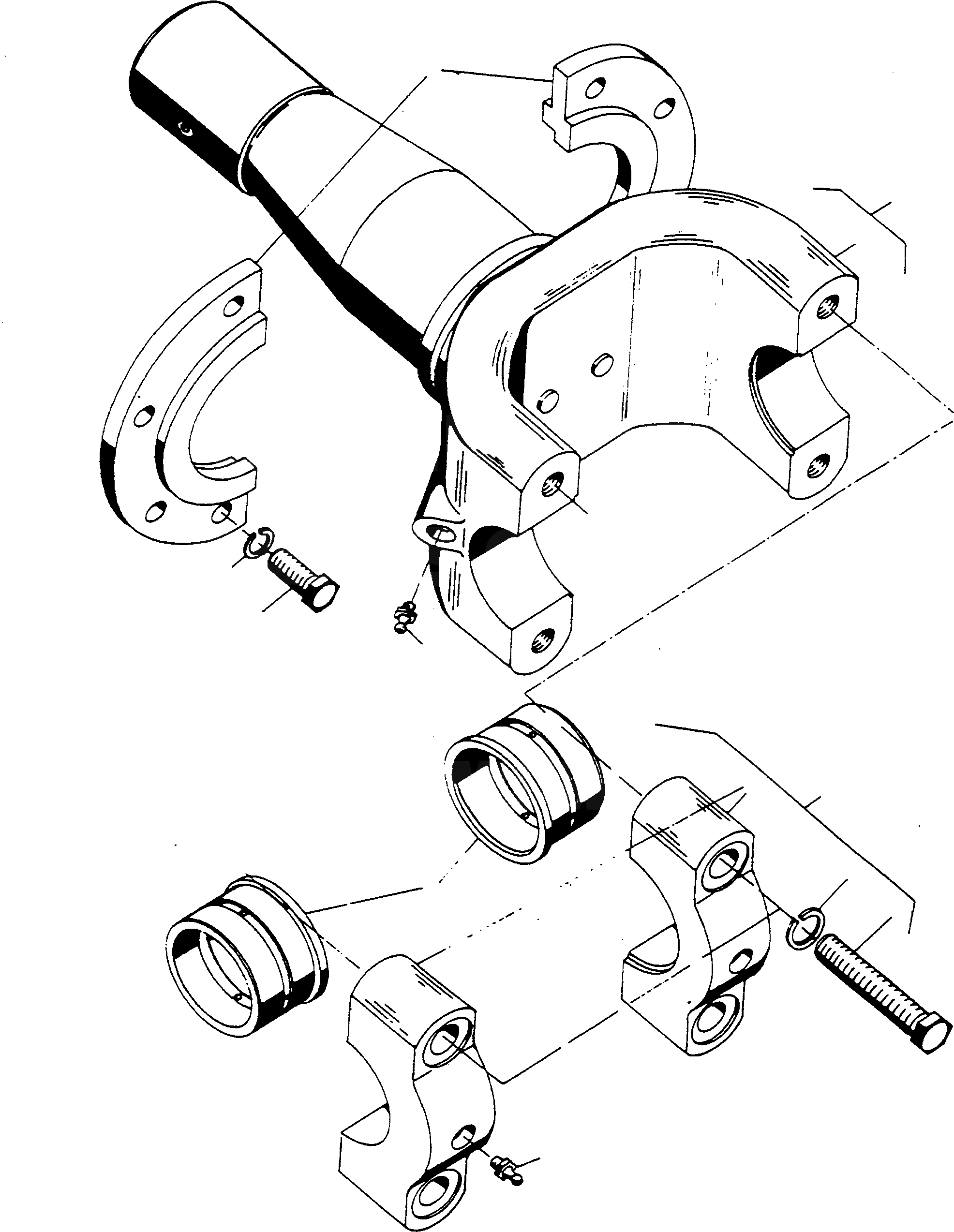 Схема запчастей Komatsu D700D Super - ГИДРОЦИЛИНДР ПОДЪЕМА СУППОРТ ГИДРАВЛИКА