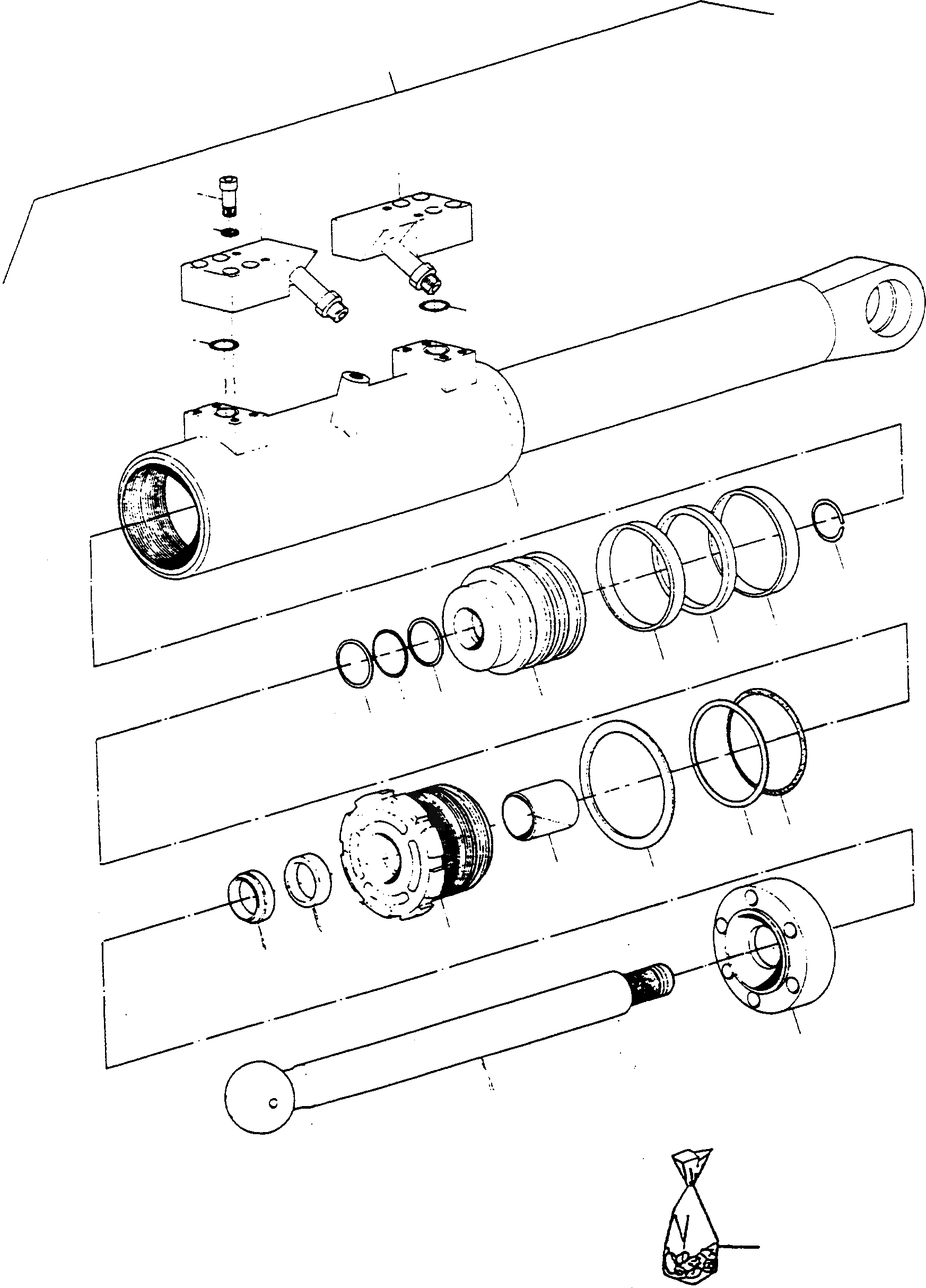 Схема запчастей Komatsu D700D Super - НАКЛОН.-ЦИЛИНДР ГИДРАВЛИКА