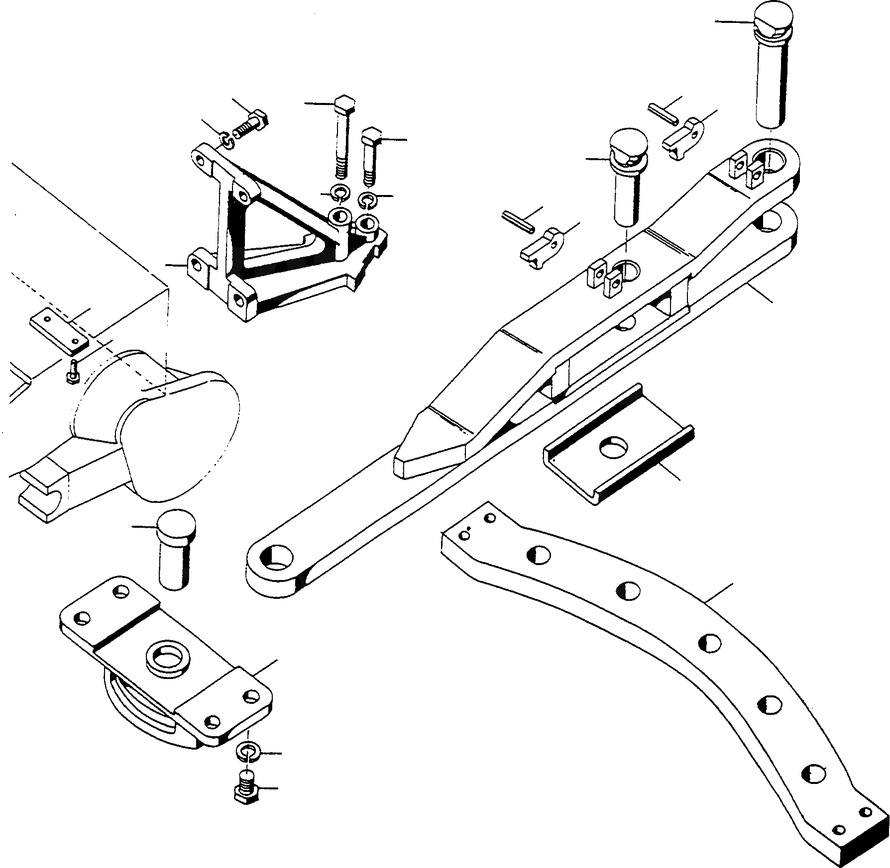 Схема запчастей Komatsu D700D Super - TOWING DEVICE ШАССИ И SUPERSTRUCTURE