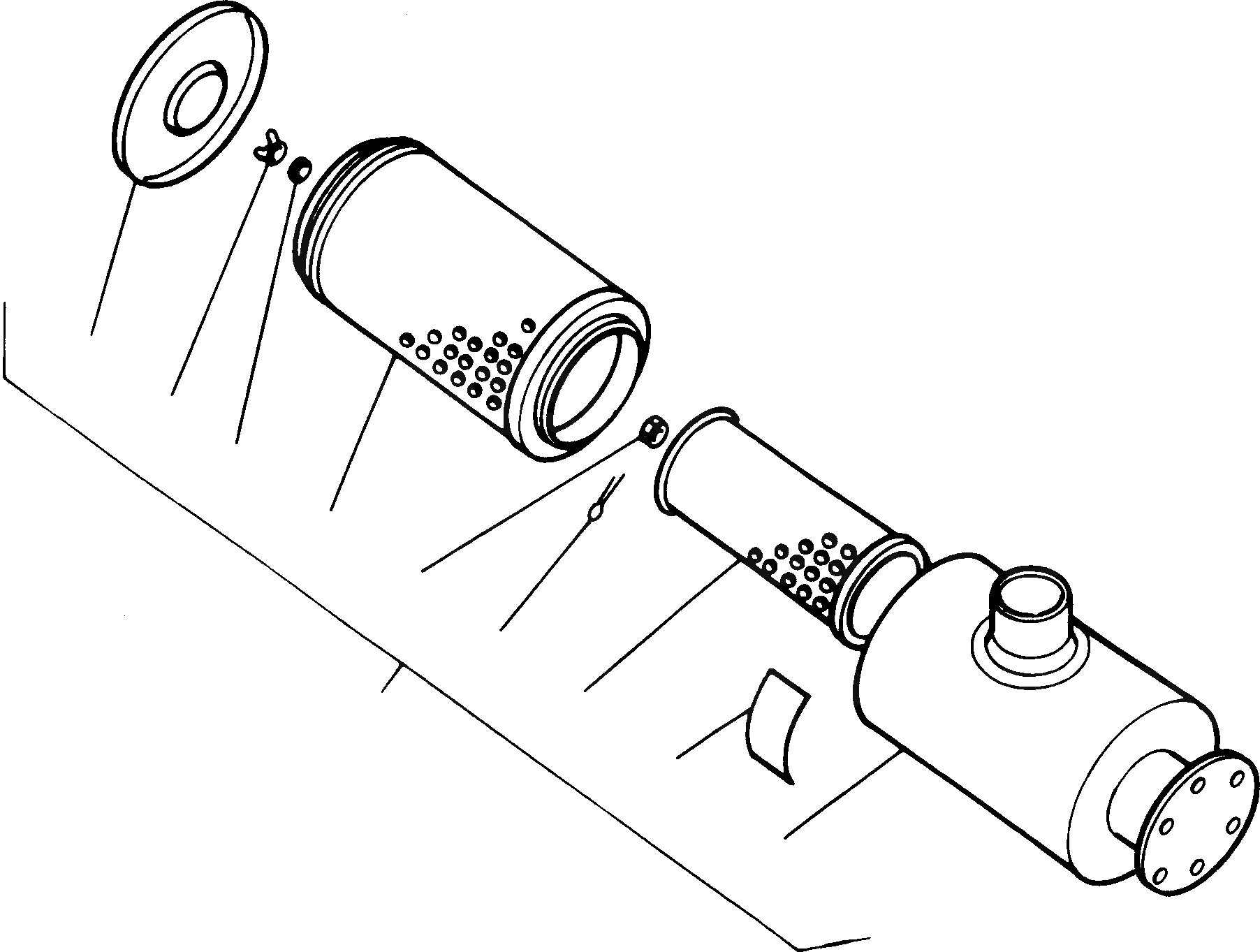 Схема запчастей Komatsu D700D Super - ВОЗДУХООЧИСТИТЕЛЬ ДВИГАТЕЛЬ, АКСЕССУАРЫ И ЭЛЕКТРИЧ. СИСТЕМА