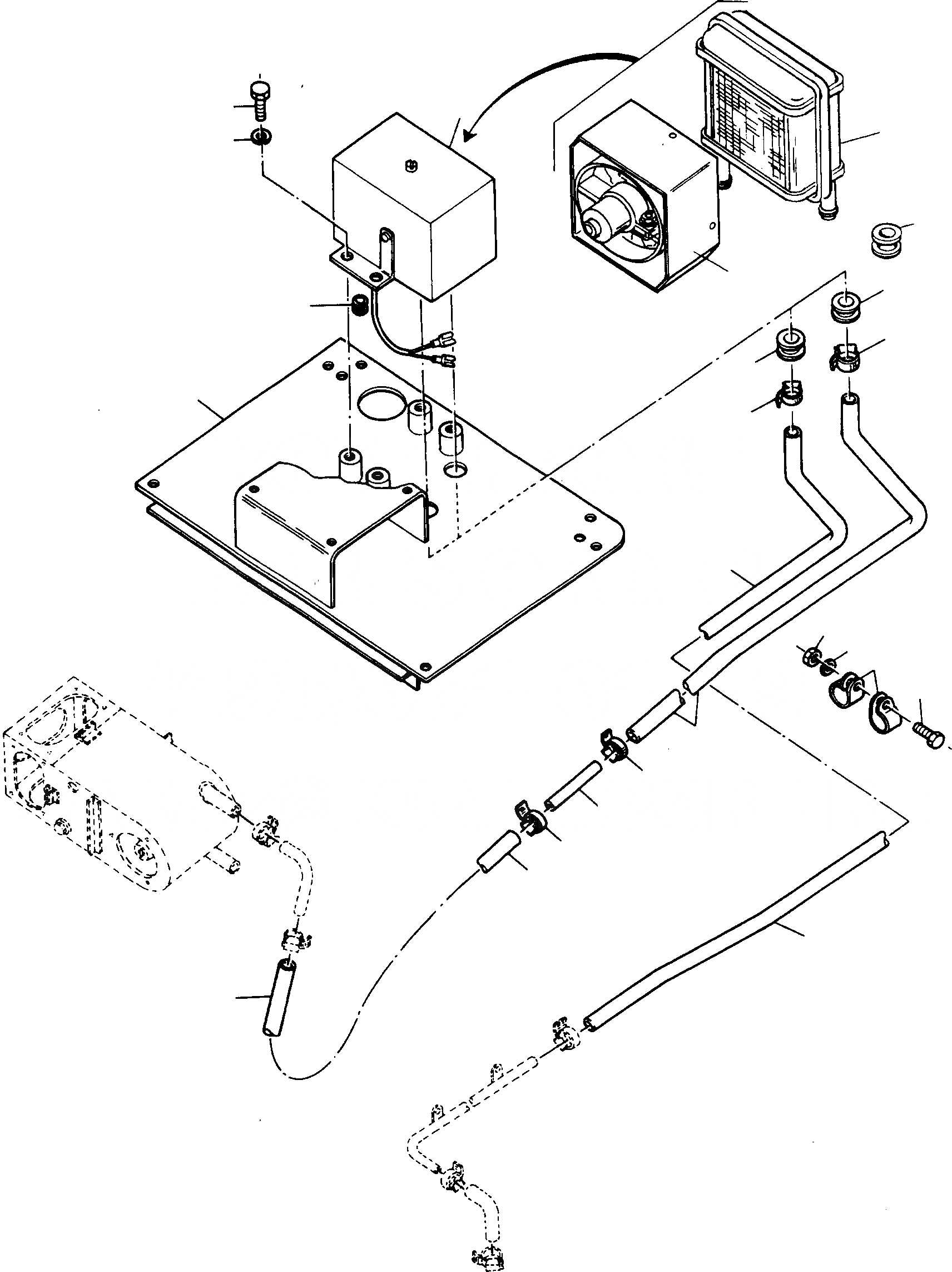 Схема запчастей Komatsu D700D Super - ЗАДН. ОБОГРЕВАТЕЛЬ., СПЕЦ. ОБОРУД-Е ШАССИ И SUPERSTRUCTURE