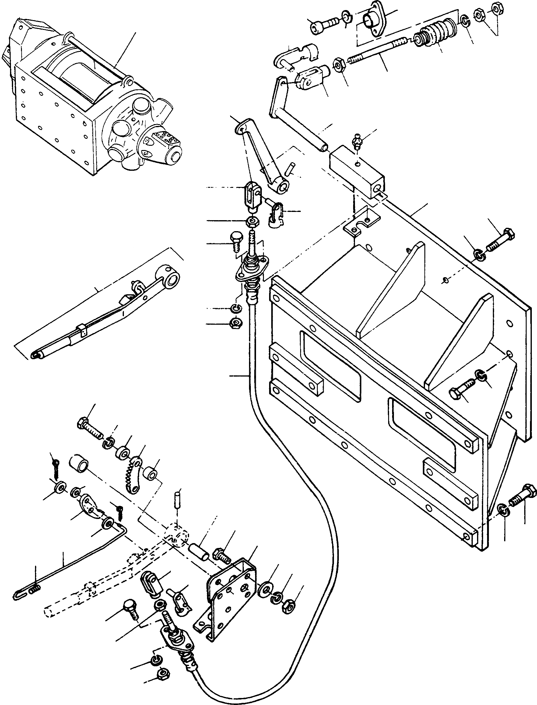 Схема запчастей Komatsu D700D Super - КАБЕЛЬ ЛЕБЕДКА ОБОРУД-Е