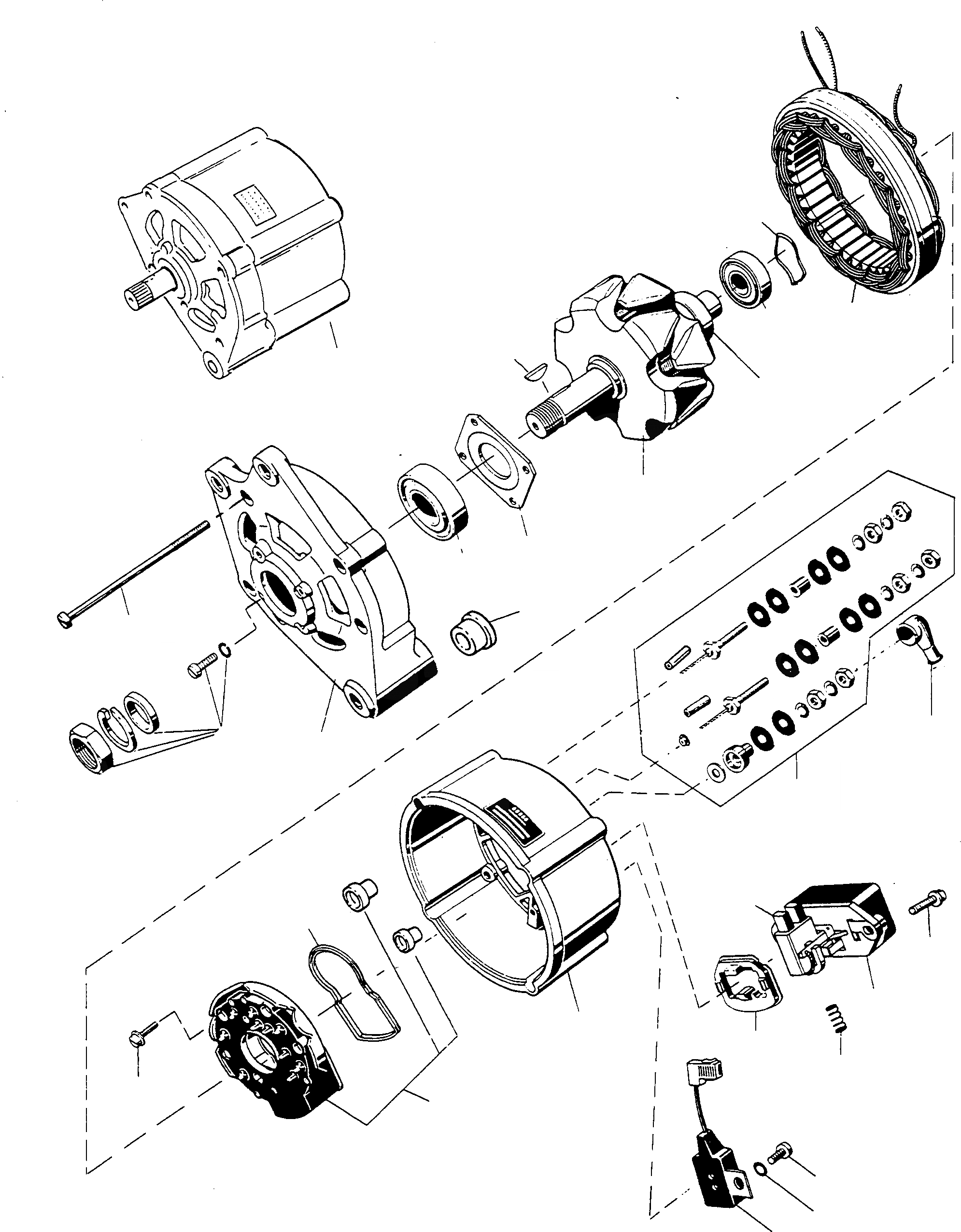 Схема запчастей Komatsu D700D Super - ГЕНЕРАТОР ДВИГАТЕЛЬ, АКСЕССУАРЫ И ЭЛЕКТРИЧ. СИСТЕМА