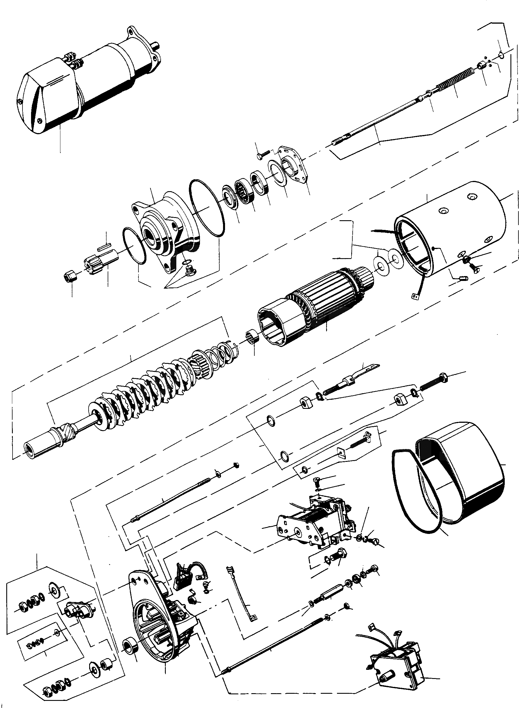 Схема запчастей Komatsu D700D Super - STARTERМОТОР ГЕНЕРАТОР И СТАРТЕР
