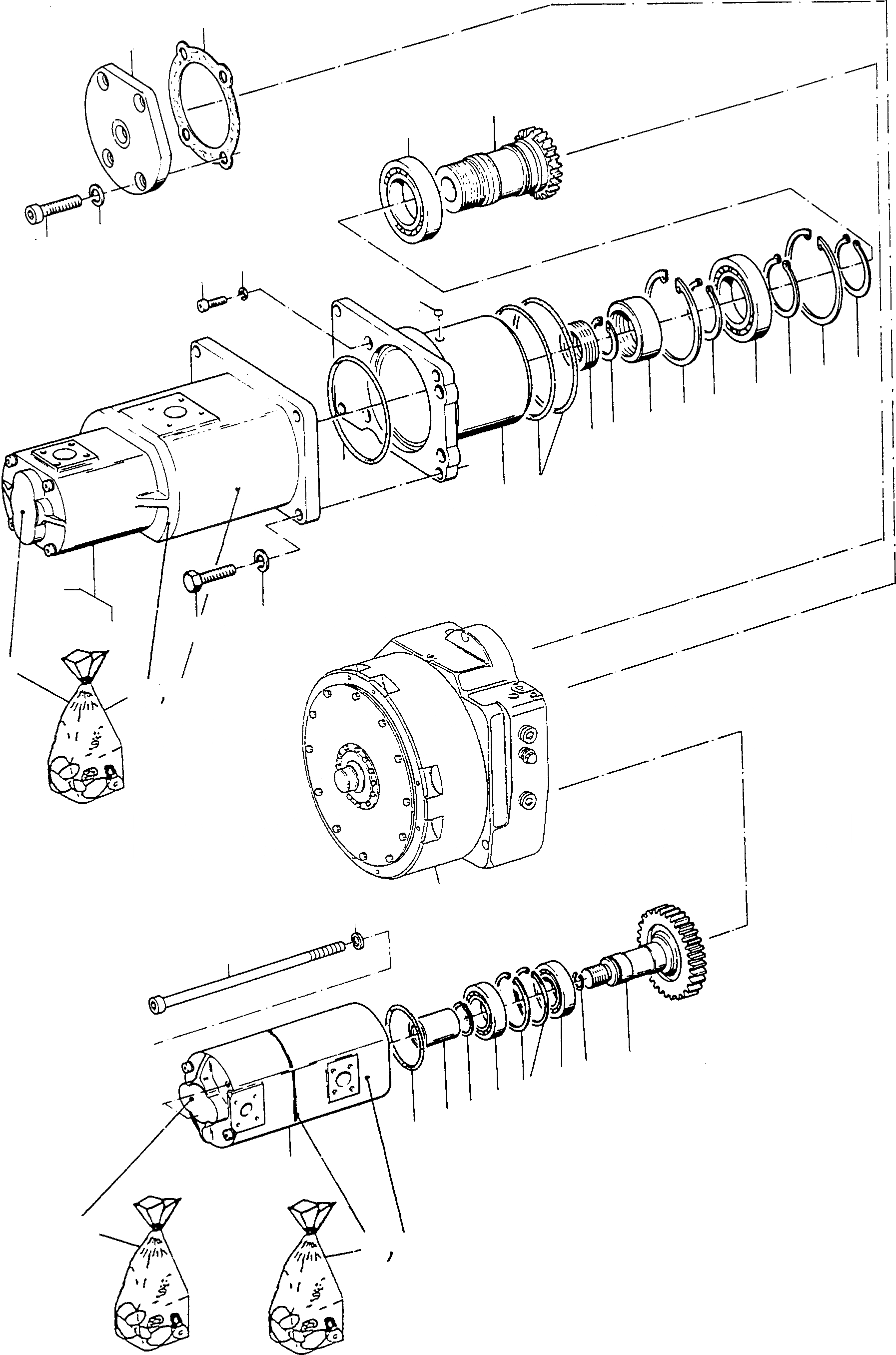 Схема запчастей Komatsu D700D Super - CONVERTER ТРАНСМИССИЯ ТРАНСМИССИЯ И ЗАДН. МОСТ