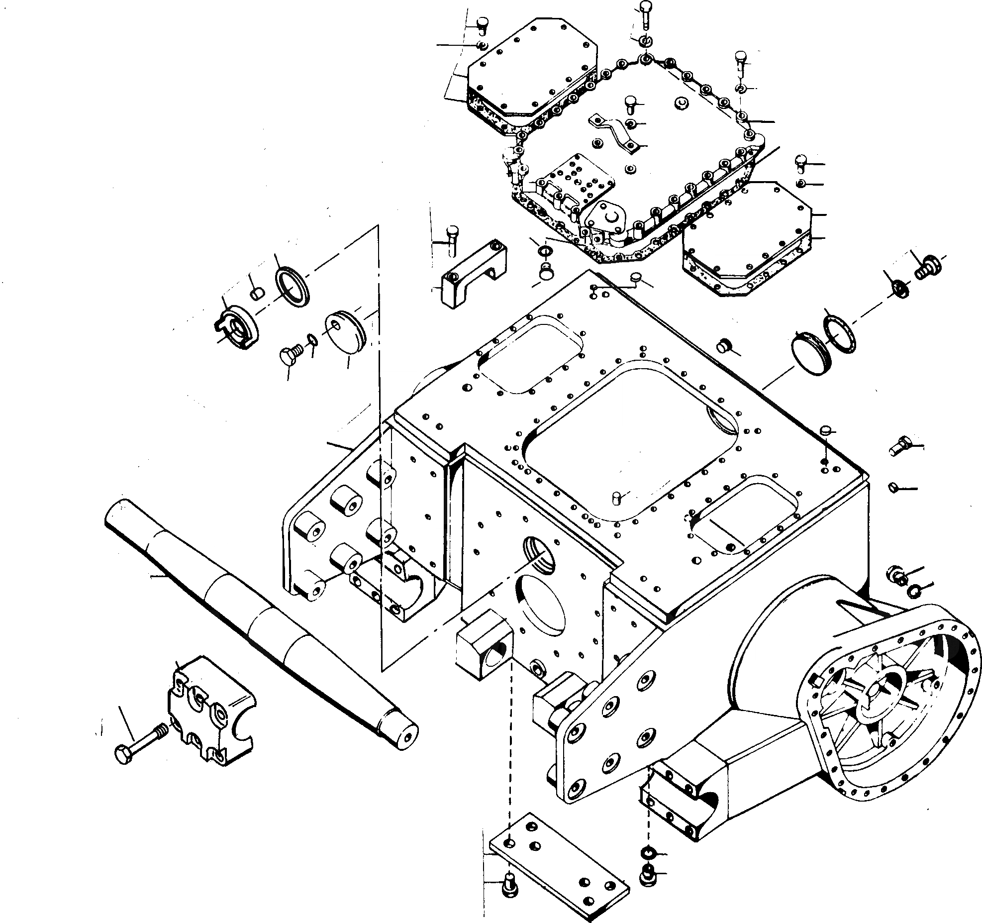 Схема запчастей Komatsu D700D Super - КОНЕЧНАЯ ПЕРЕДАЧА, КОЖУХ И КОМПОНЕНТЫ ТРАНСМИССИЯ И ЗАДН. МОСТ