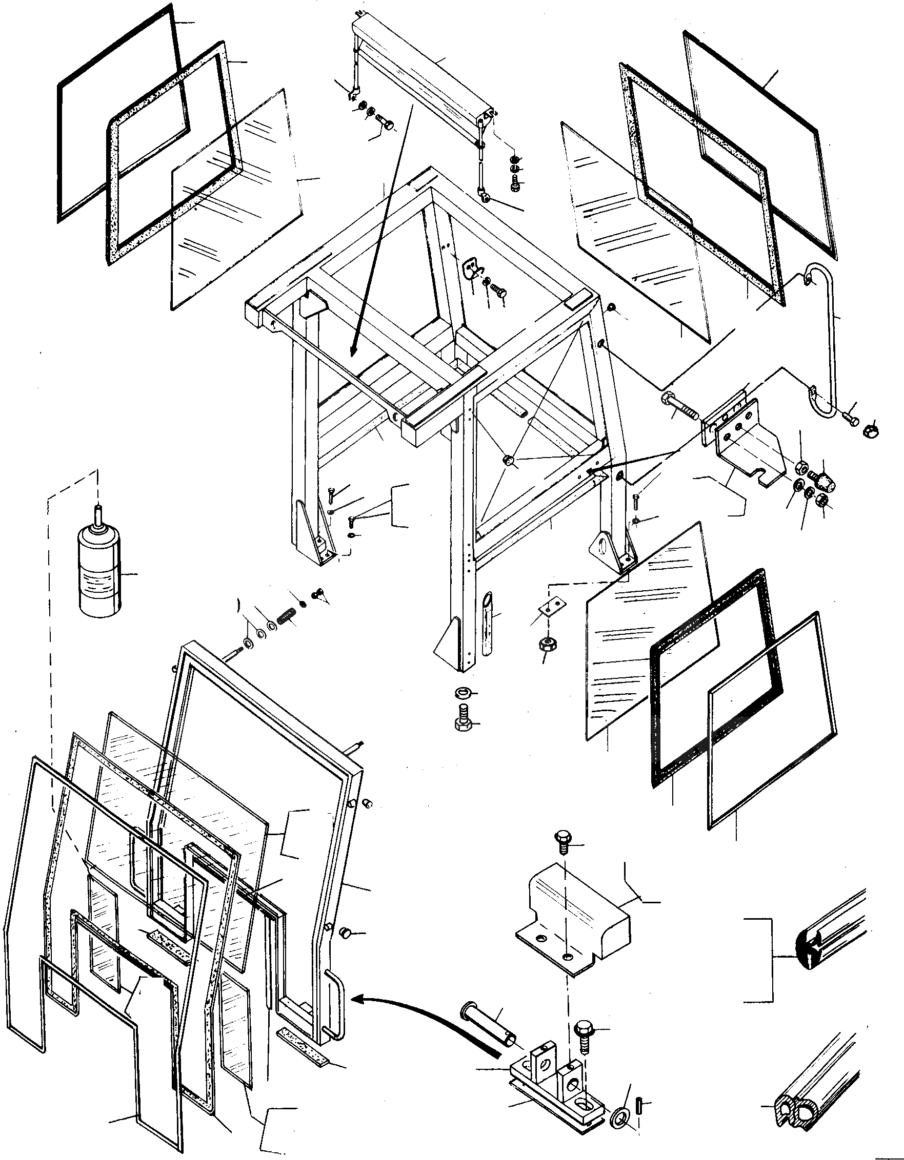 Схема запчастей Komatsu D700D Super - БЕЗОПАСН. КАБИНА ШАССИ И SUPERSTRUCTURE