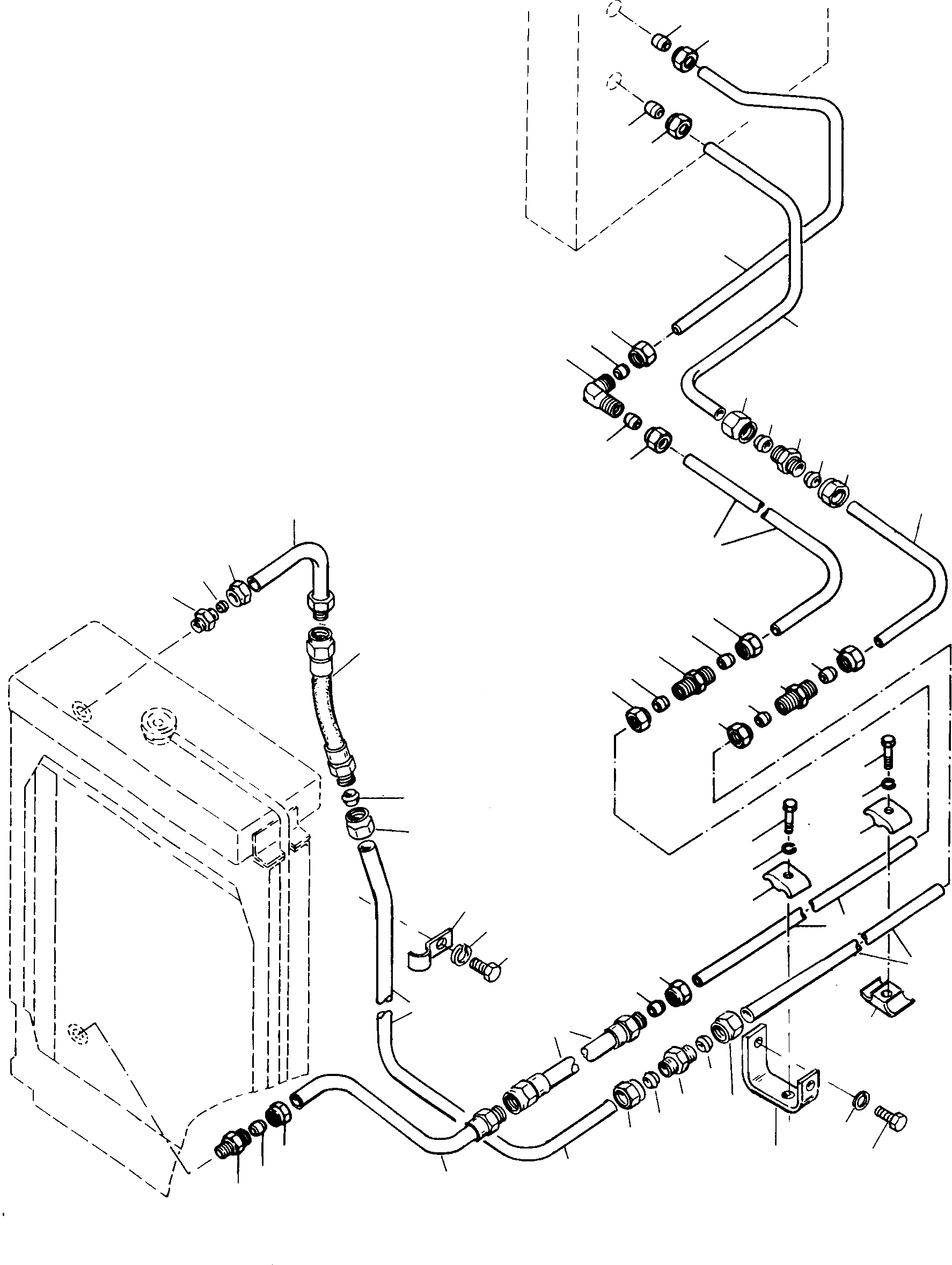 Схема запчастей Komatsu D700D Super - ГИДРАВЛ МАСЛ. ОХЛАЖД-Е ДВИГАТЕЛЬ, АКСЕССУАРЫ И ЭЛЕКТРИЧ. СИСТЕМА