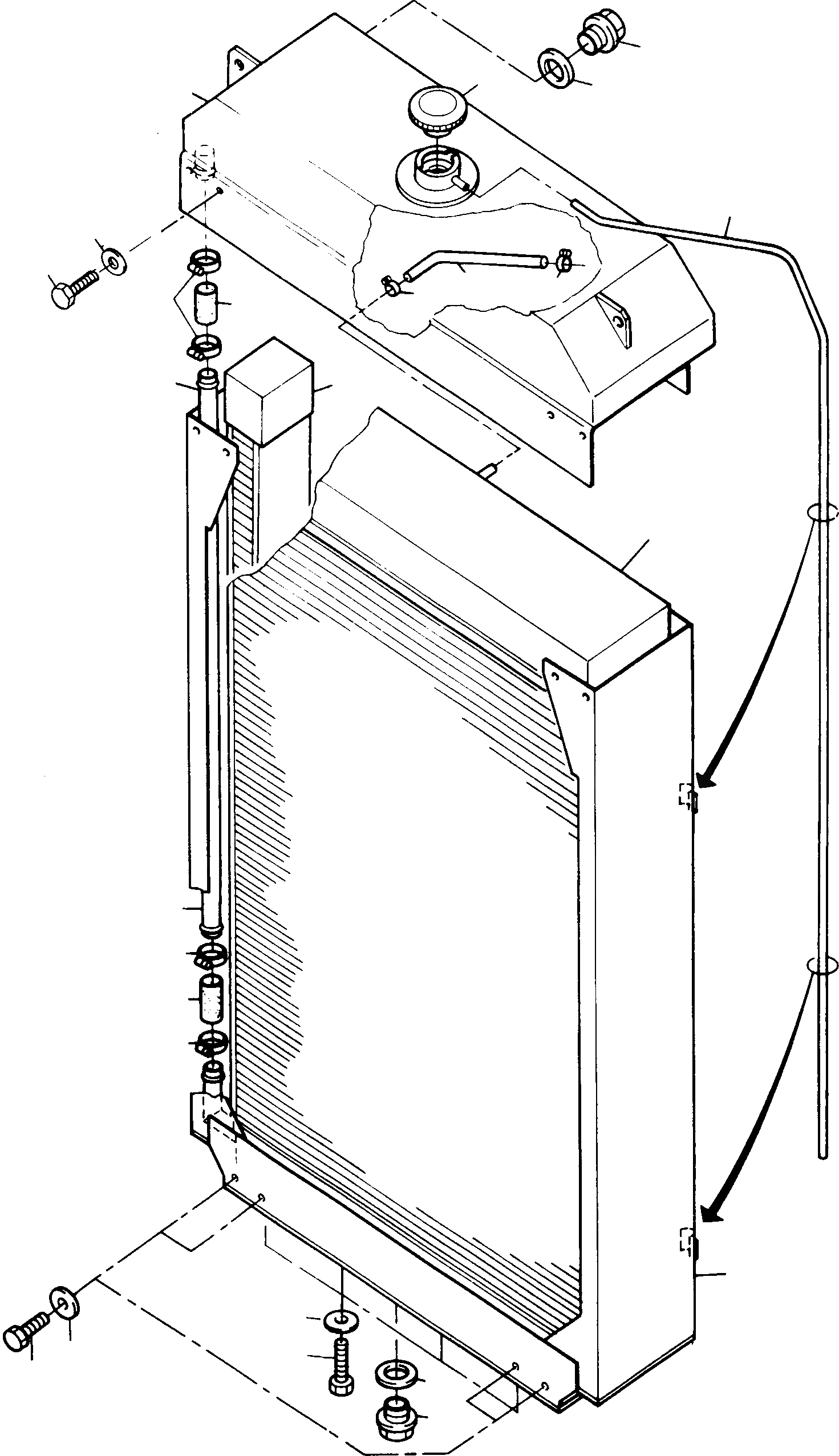 Схема запчастей Komatsu D700D Super - РАДИАТОР ДВИГАТЕЛЬ, АКСЕССУАРЫ И ЭЛЕКТРИЧ. СИСТЕМА