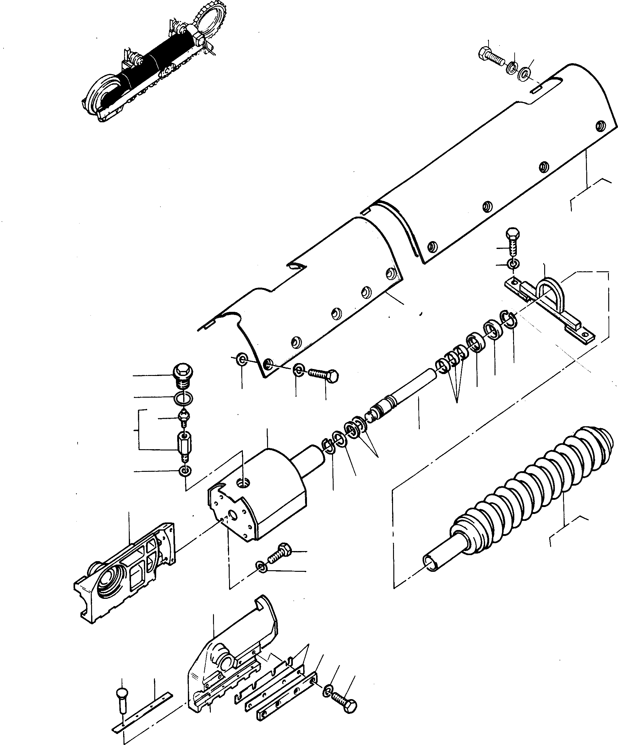 Схема запчастей Komatsu D700D Super - ЦЕПЬ STRECHING DIVCE ТРАНСМИССИЯ И ЗАДН. МОСТ