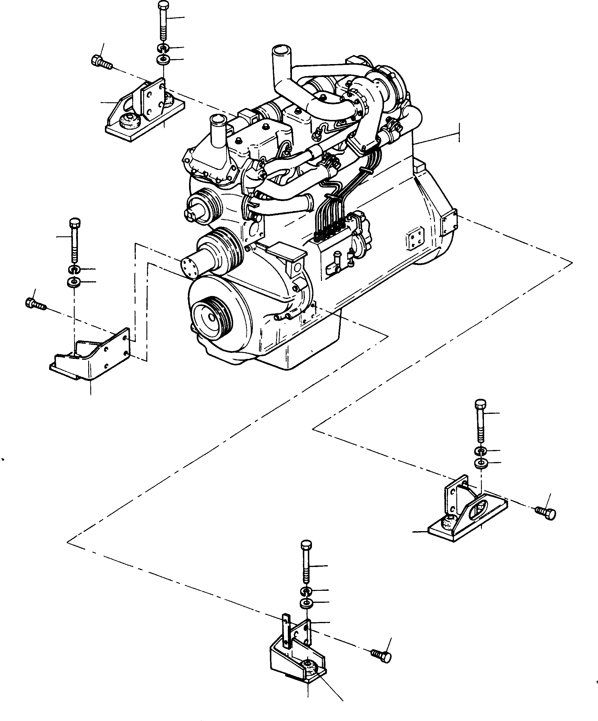 Схема запчастей Komatsu D700D Super - ДВИГАТЕЛЬ, КРЕПЛЕНИЕ ДВИГАТЕЛЯ ДВИГАТЕЛЬ, АКСЕССУАРЫ И ЭЛЕКТРИЧ. СИСТЕМА