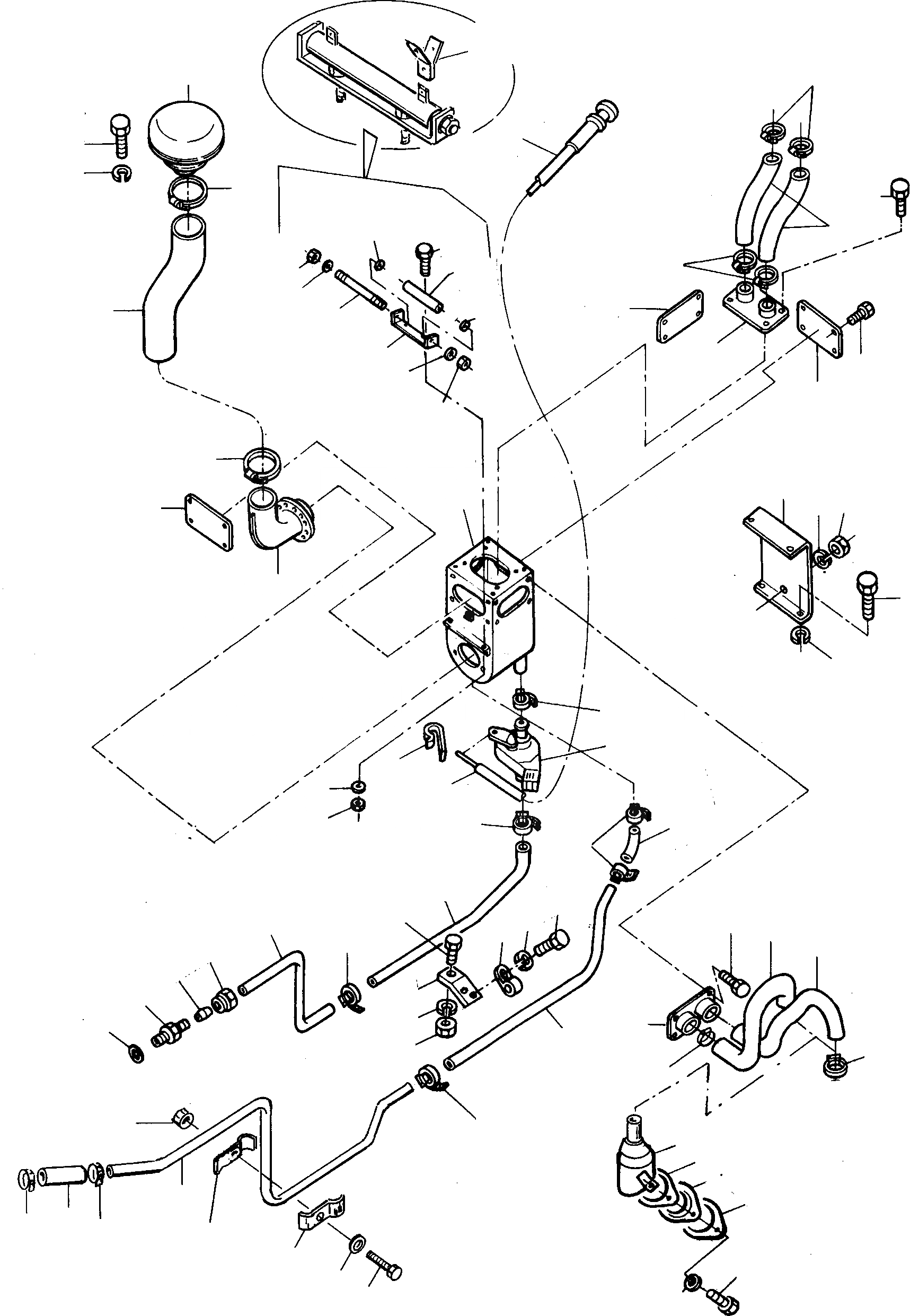 Схема запчастей Komatsu D700D Super - ОБОГРЕВ. ШАССИ И SUPERSTRUCTURE