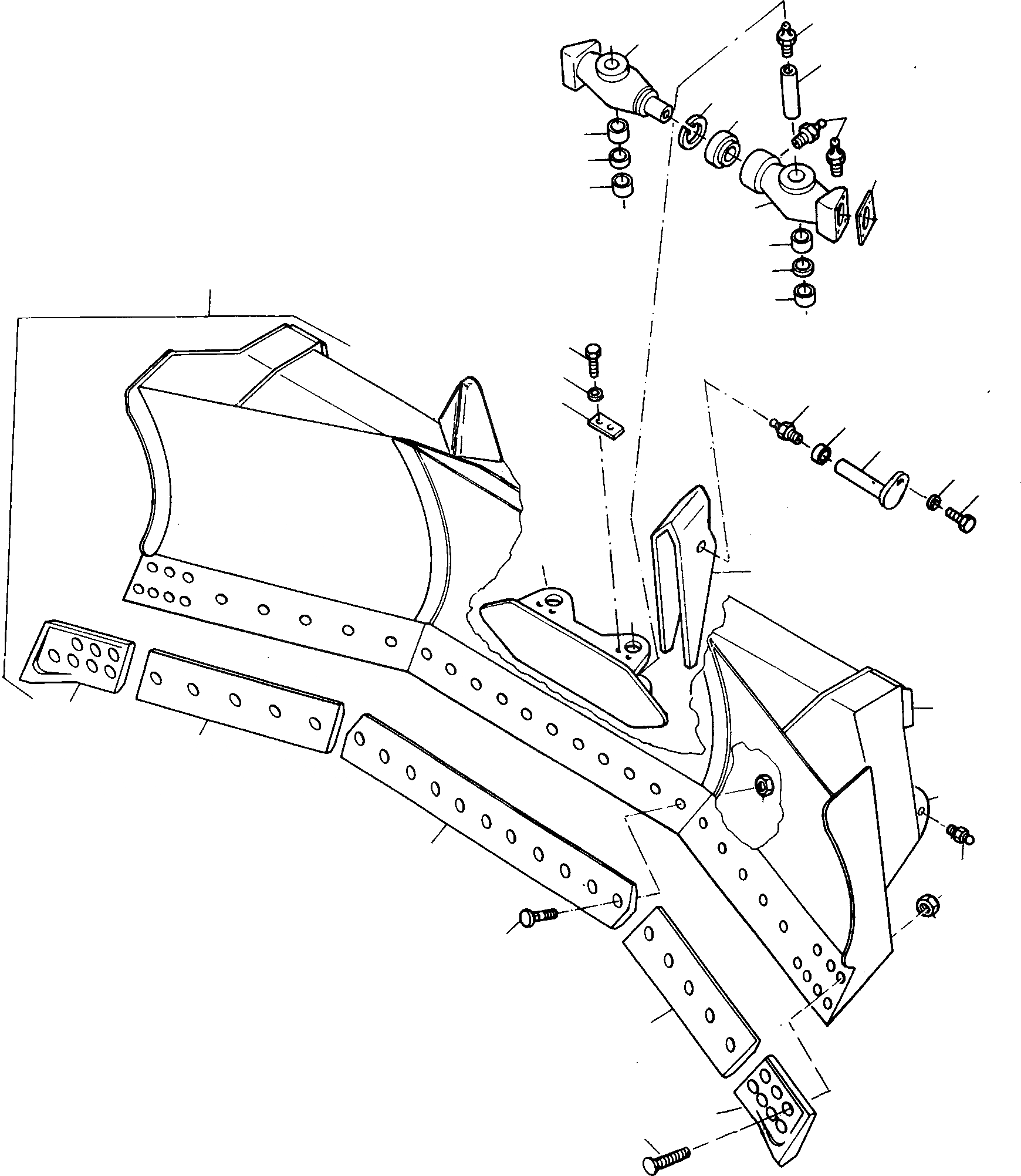 Схема запчастей Komatsu D700D Super - U-НАКЛОН.-ОТВАЛ ОБОРУД-Е