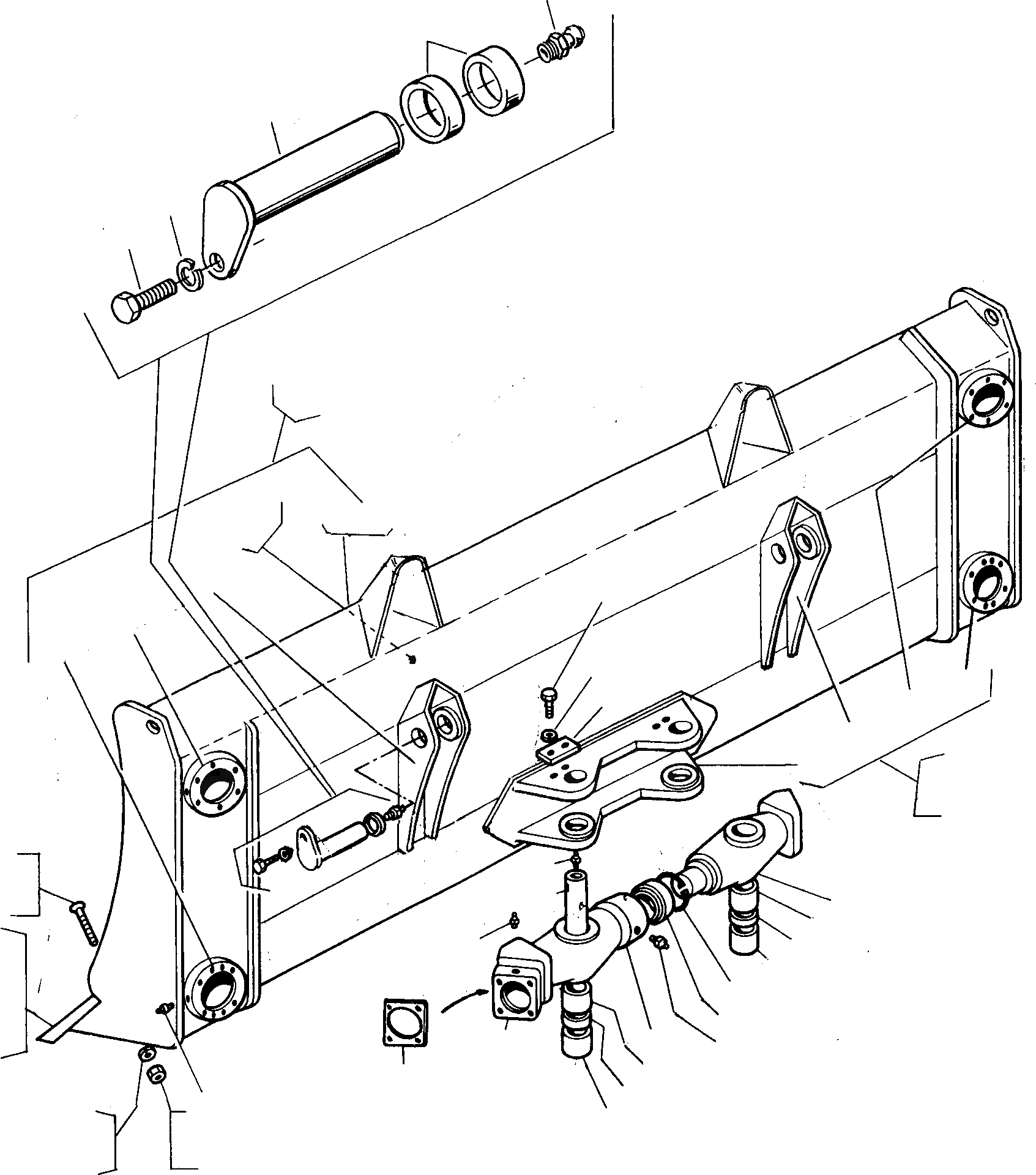 Схема запчастей Komatsu D700D Super - НАКЛОН. ОТВАЛ ОБОРУД-Е