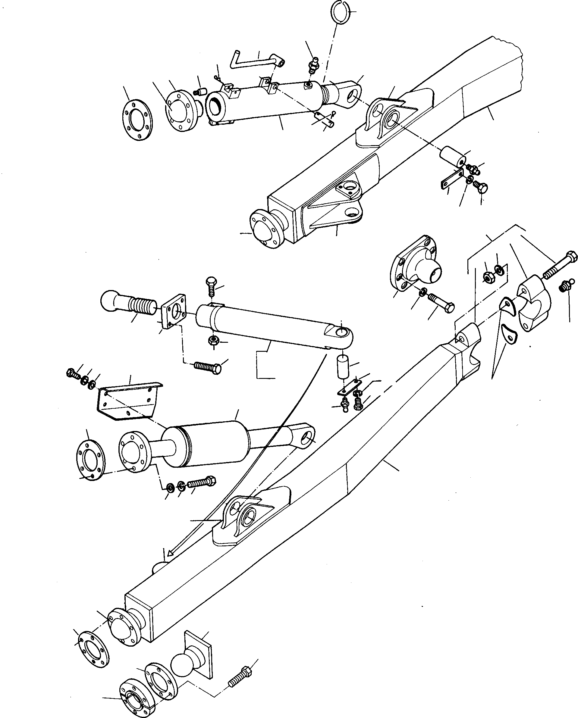 Схема запчастей Komatsu D700D Super - THRUST РУКОЯТЬ, НАКЛОН. ОТВАЛ ГИДРАВЛИКА