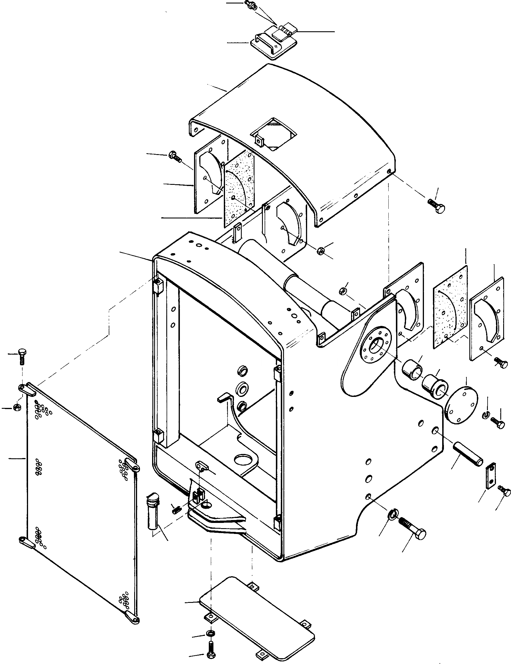 Схема запчастей Komatsu D700D Super - ЗАЩИТА РАДИАТОРА, EXECUTION I ШАССИ И SUPERSTRUCTURE