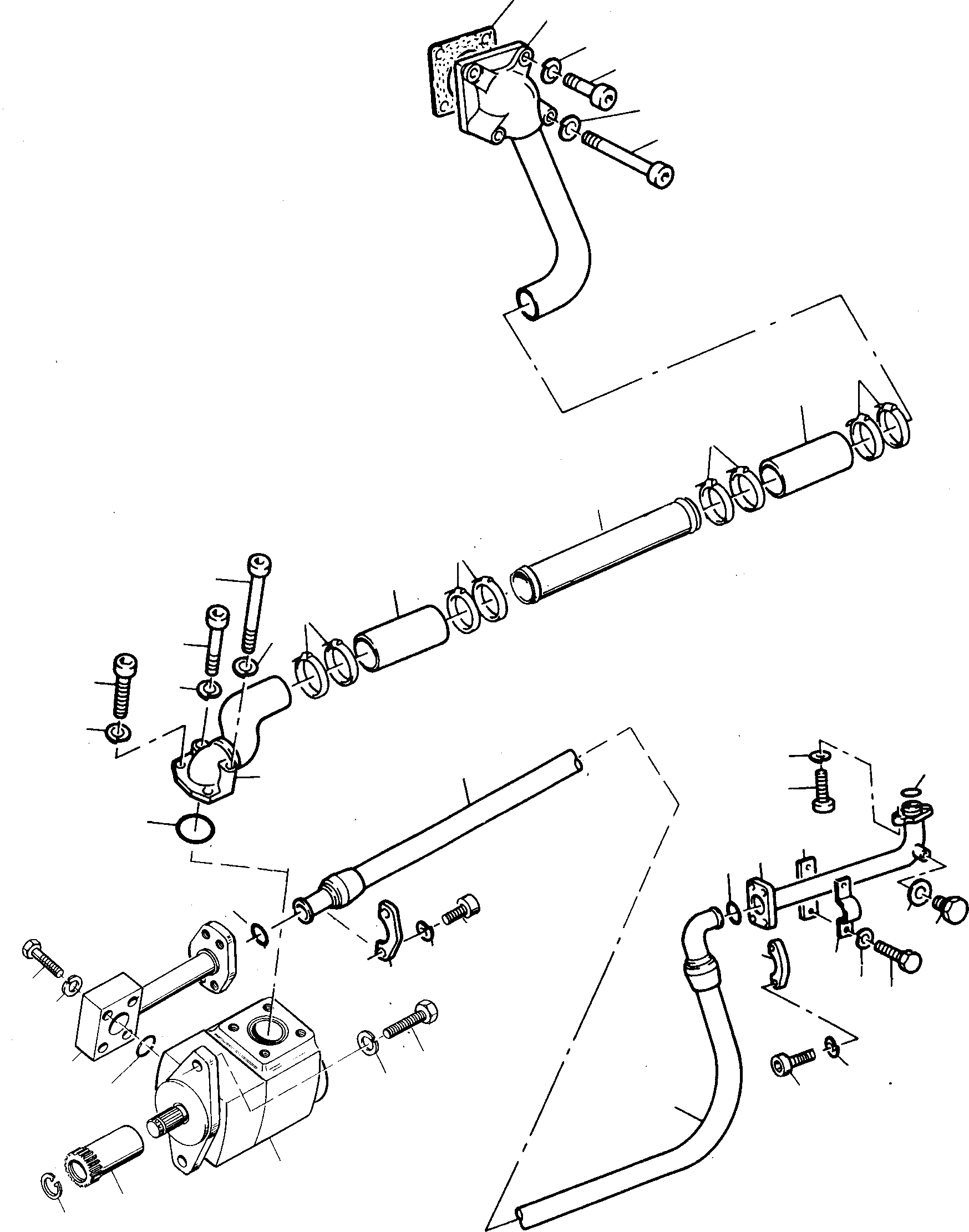 Схема запчастей Komatsu D700D Super - НАСОСS ДЛЯ ГИДРАВЛИКА, ТРУБЫS ГИДРАВЛИКА