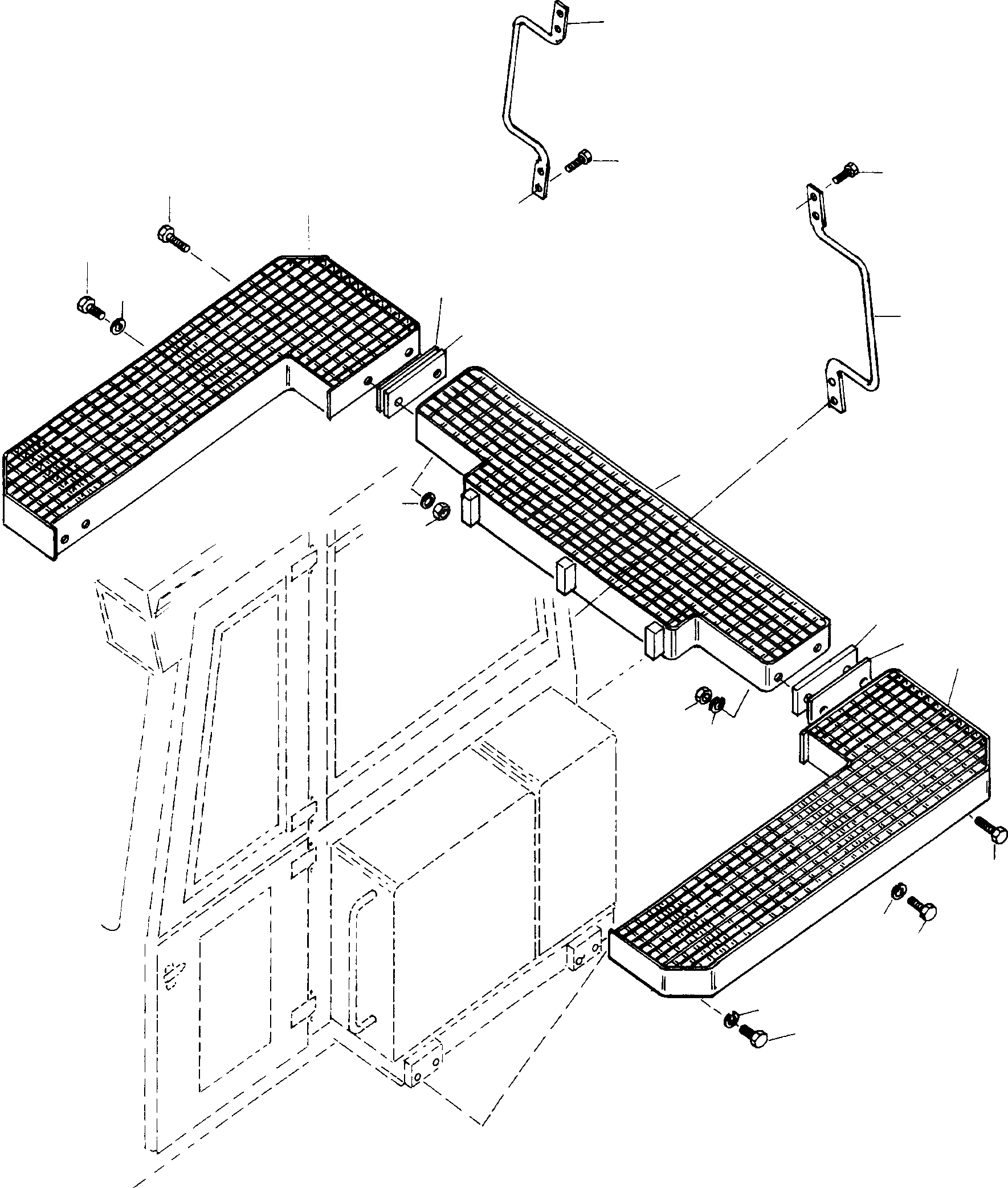 Схема запчастей Komatsu D700D Super - ПЛАТФОРМА, СПЕЦ. ОБОРУД-Е ШАССИ И SUPERSTRUCTURE