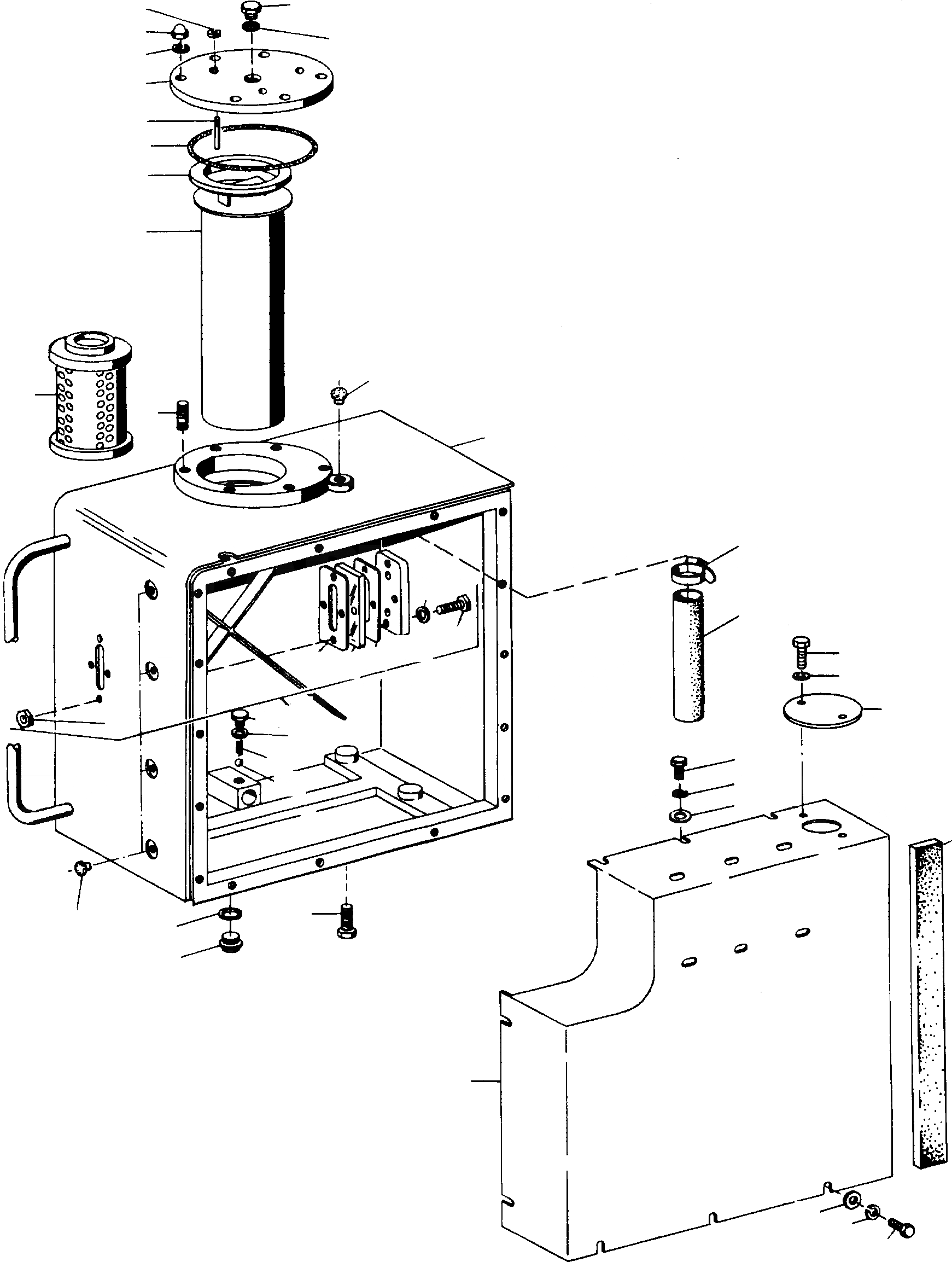 Схема запчастей Komatsu D700D Super - МАСЛ. БАК ГИДРАВЛИКА