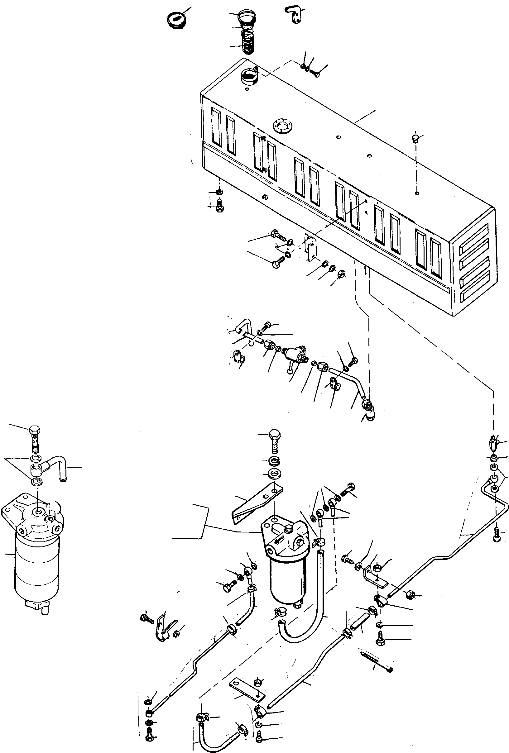 Схема запчастей Komatsu D700D Super - ТОПЛИВН. СИСТЕМА, PRE ФИЛЬТР. ДВИГАТЕЛЬ, АКСЕССУАРЫ И ЭЛЕКТРИЧ. СИСТЕМА