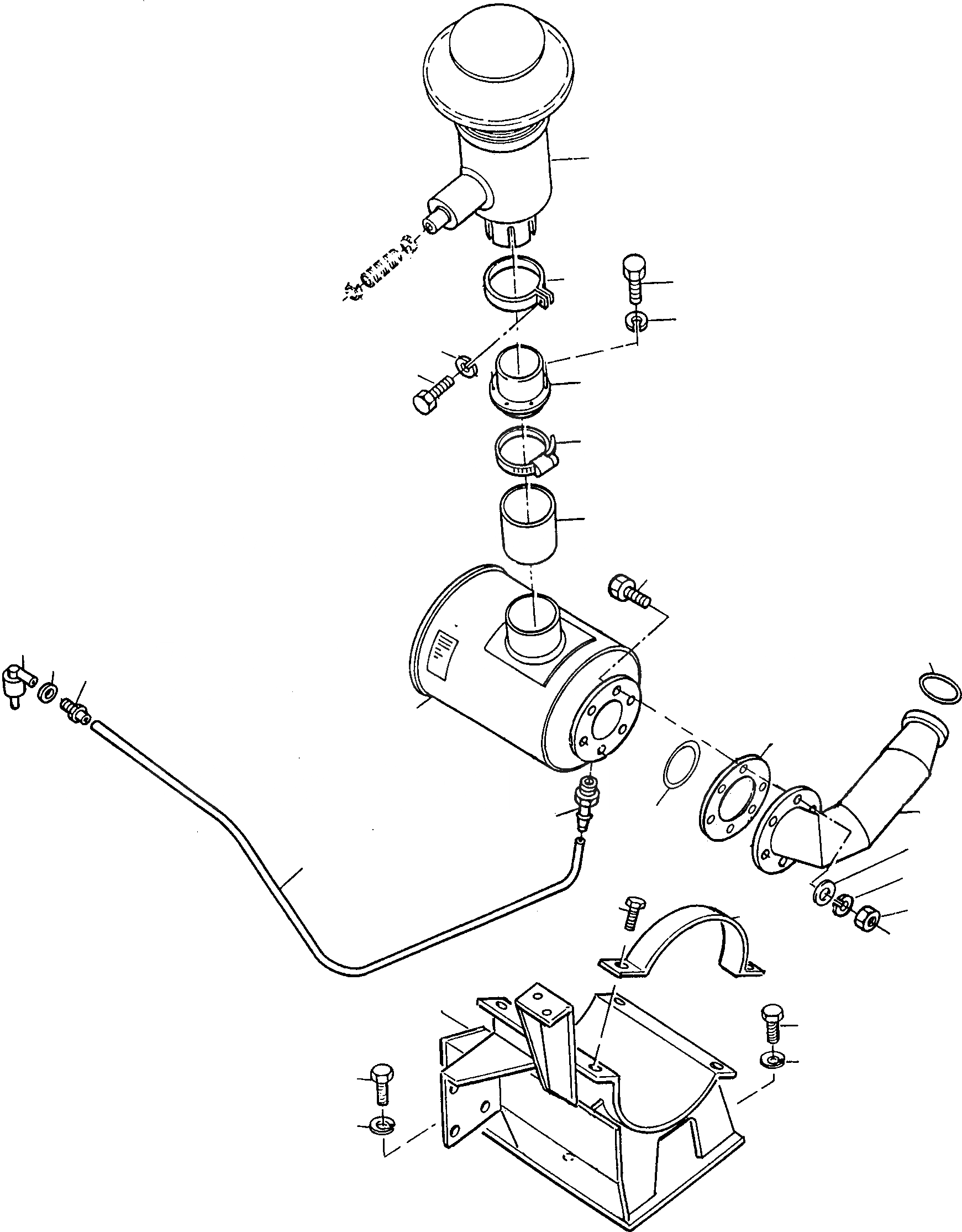 Схема запчастей Komatsu D700D Super - ВОЗД. ФИЛЬТР. СИСТЕМА, EJECTOR ДВИГАТЕЛЬ, АКСЕССУАРЫ И ЭЛЕКТРИЧ. СИСТЕМА