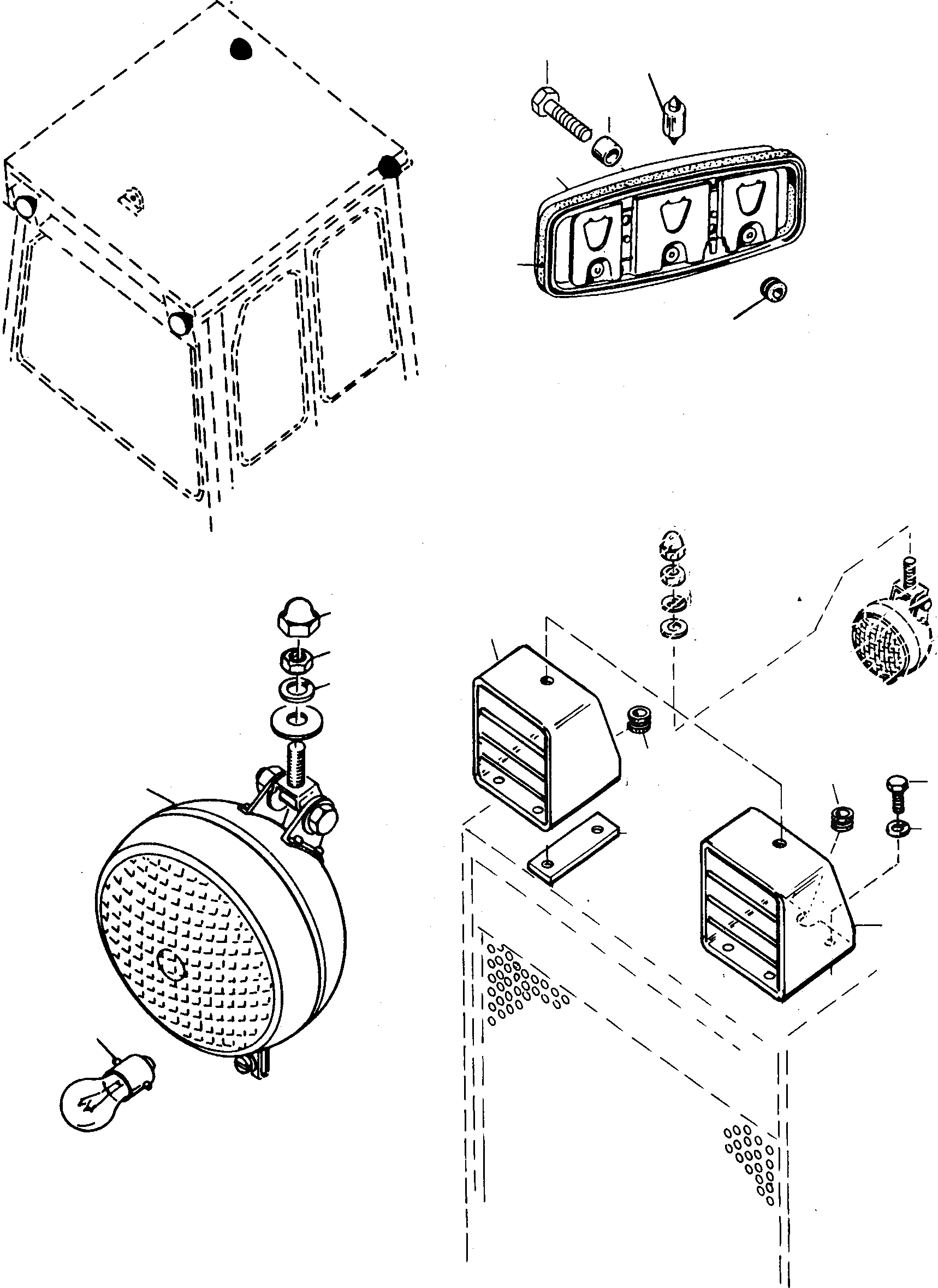 Схема запчастей Komatsu D700D Super - ЭЛЕКТРИЧ. СИСТЕМА, LIGHTING БЛОК ДВИГАТЕЛЬ, АКСЕССУАРЫ И ЭЛЕКТРИЧ. СИСТЕМА