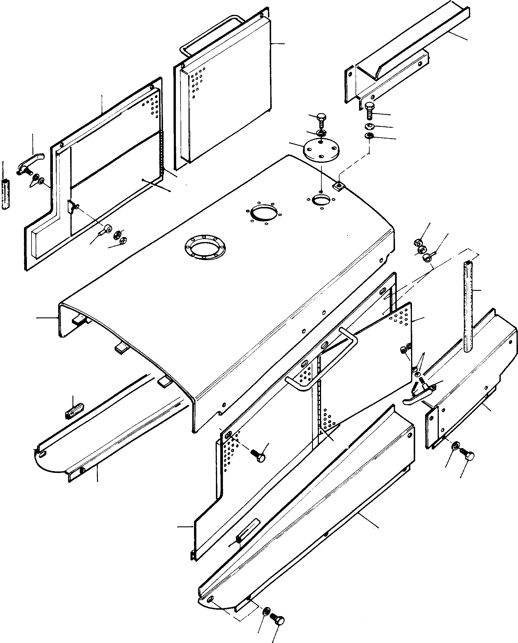 Схема запчастей Komatsu D700D Super - КРЫШКА, EXECUTION I ШАССИ И SUPERSTRUCTURE