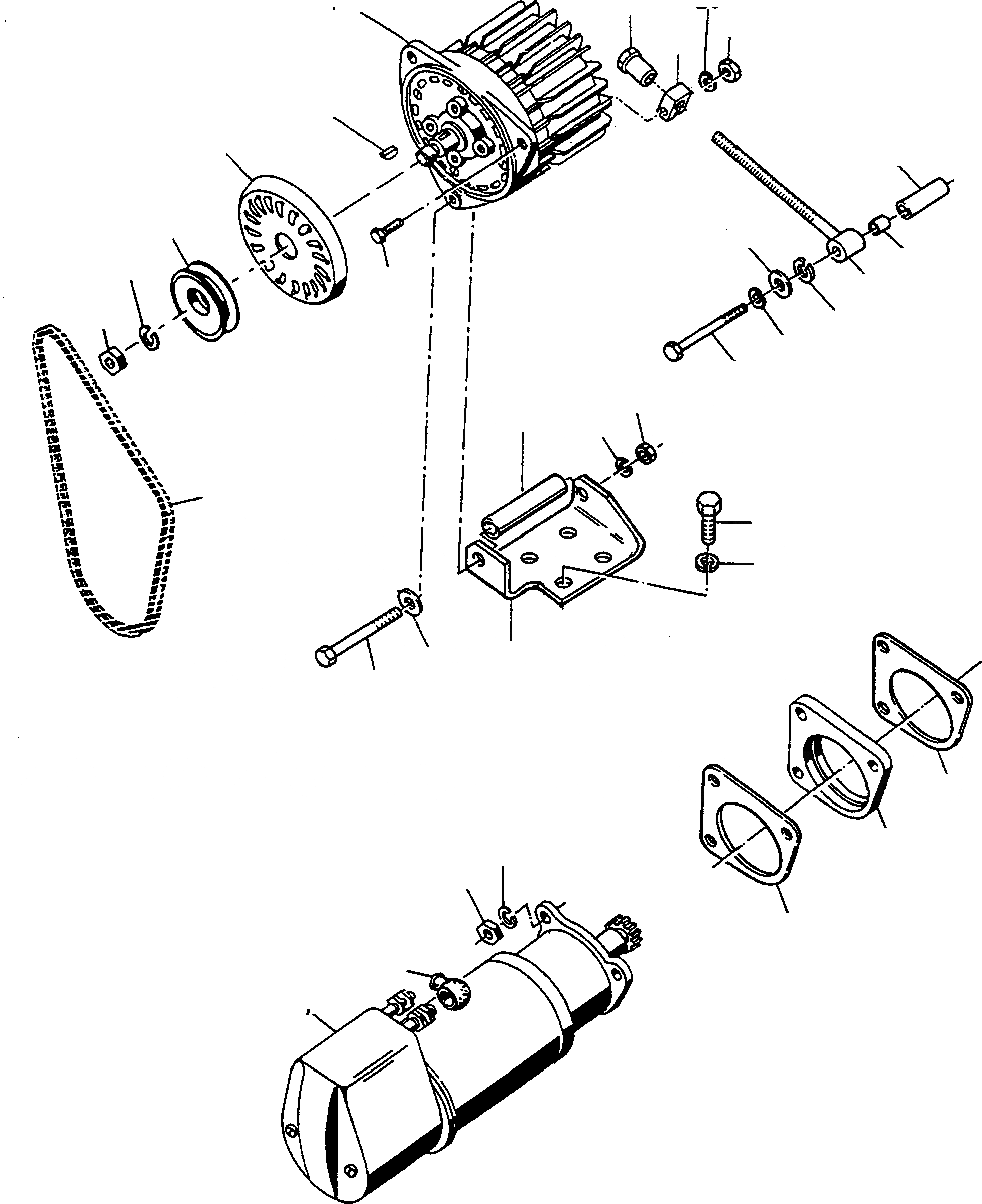 Схема запчастей Komatsu D700D Super - ГЕНЕРАТОР И СТАРТЕР ДВИГАТЕЛЬ, АКСЕССУАРЫ И ЭЛЕКТРИЧ. СИСТЕМА