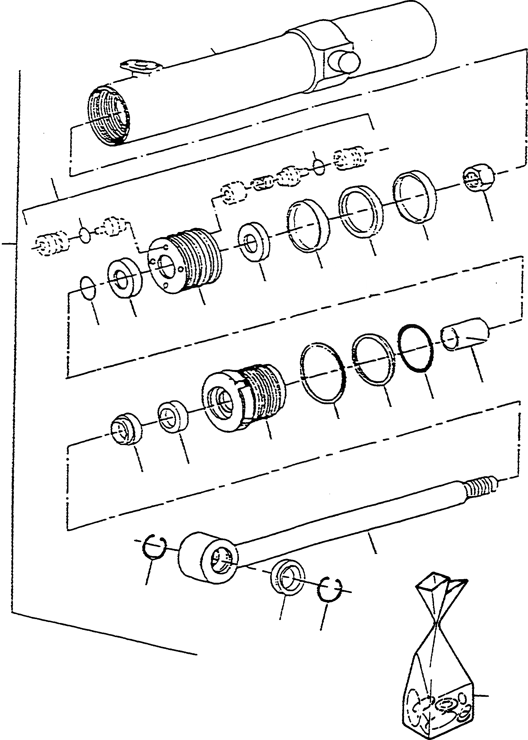 Схема запчастей Komatsu D700D Super - ГИДРОЦИЛИНДР ПОДЪЕМА, НАКЛОН. ОТВАЛ ГИДРОЦИЛИНДР ПОДЪЕМА И ТРУБЫS