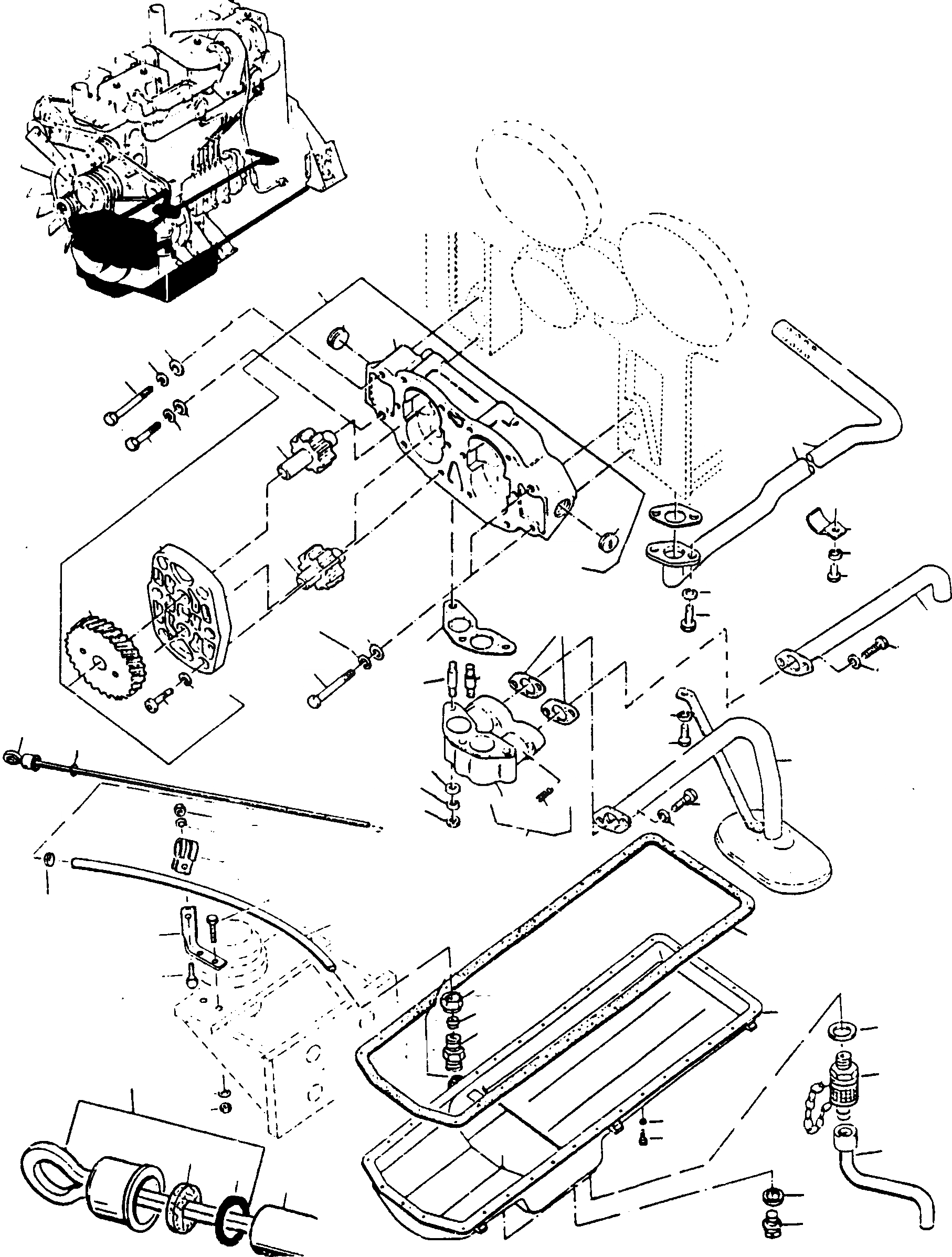 Схема запчастей Komatsu D700D Super - ДВИГАТЕЛЬ СМАЗКА ДВИГАТЕЛЬ, АКСЕССУАРЫ И ЭЛЕКТРИЧ. СИСТЕМА