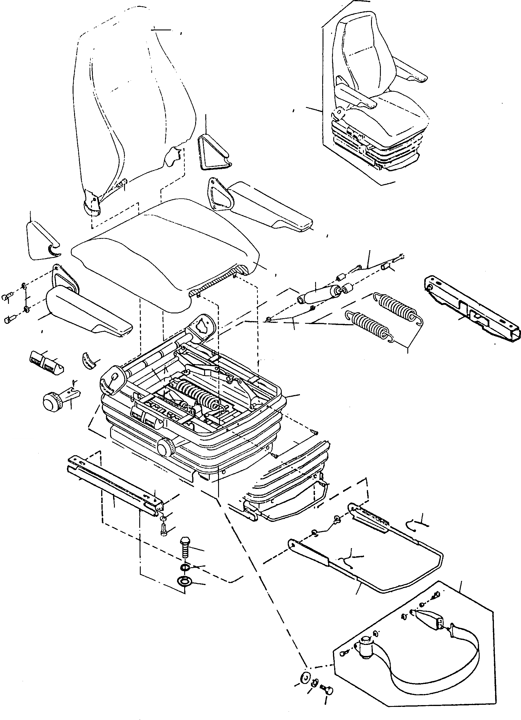 Схема запчастей Komatsu D700D Super - ПРИВОДRS СИДЕНЬЕ ПРИВОДRS СИДЕНЬЕ, ATTACHING ЧАСТИ