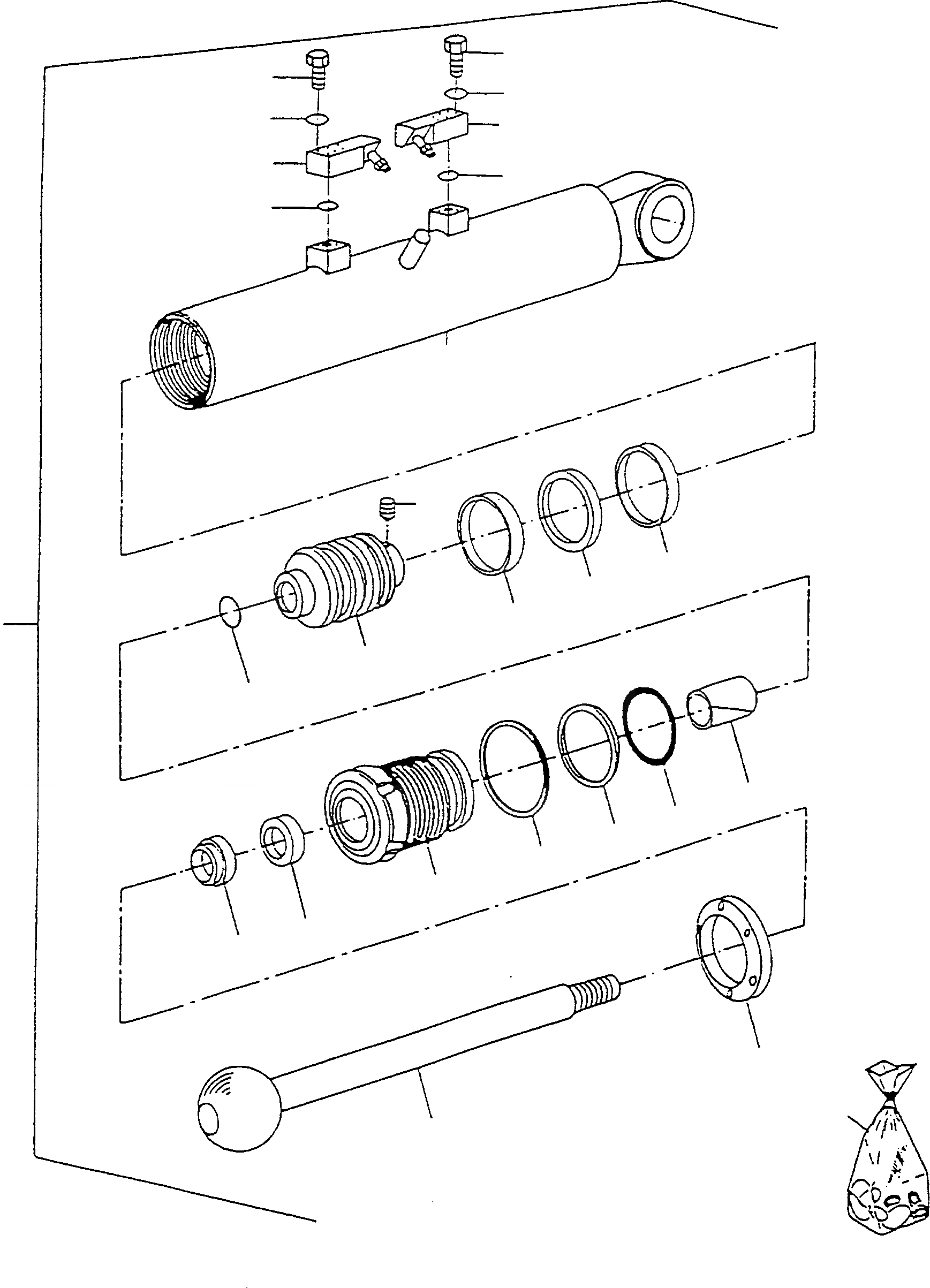 Схема запчастей Komatsu D700D Super - НАКЛОН.-ЦИЛИНДР НАКЛОН.-ЦИЛИНДР