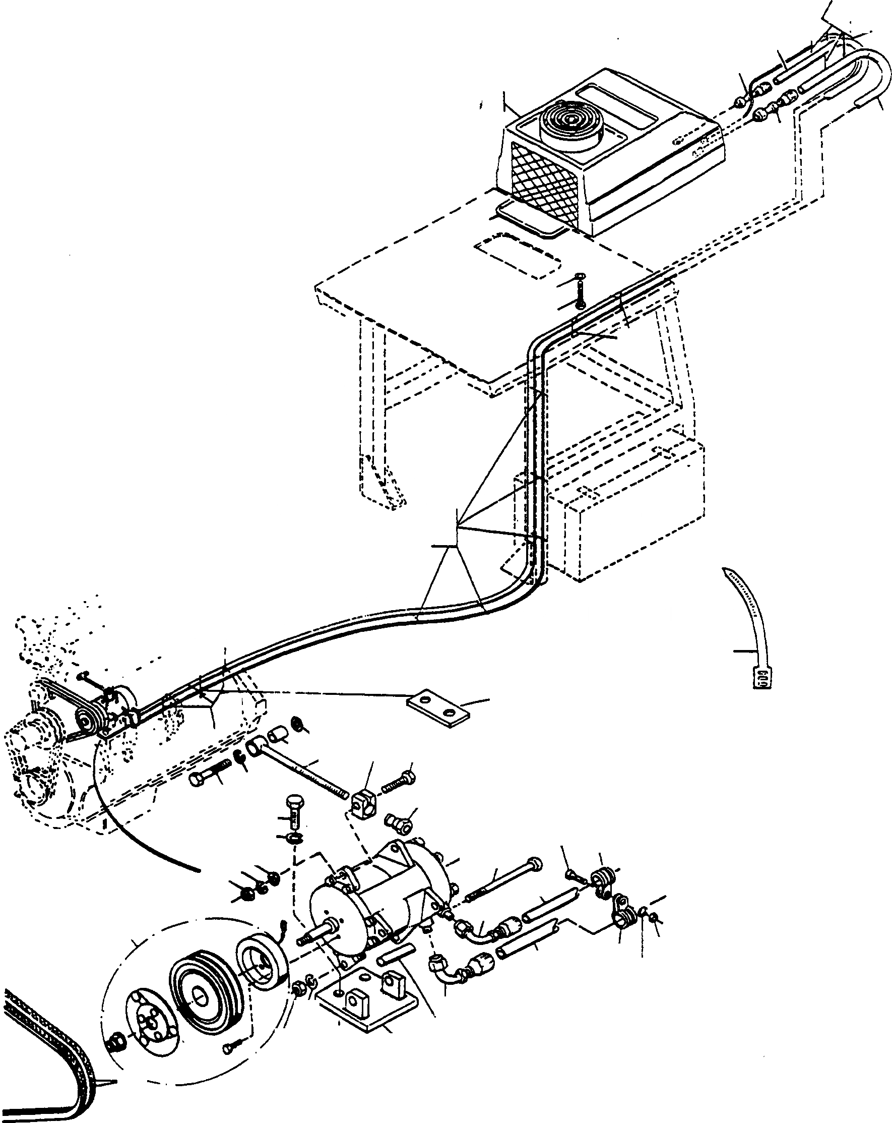 Схема запчастей Komatsu D700D Super - КОНДИЦ. ВОЗДУХА ШАССИ И SUPERSTRUCTURE