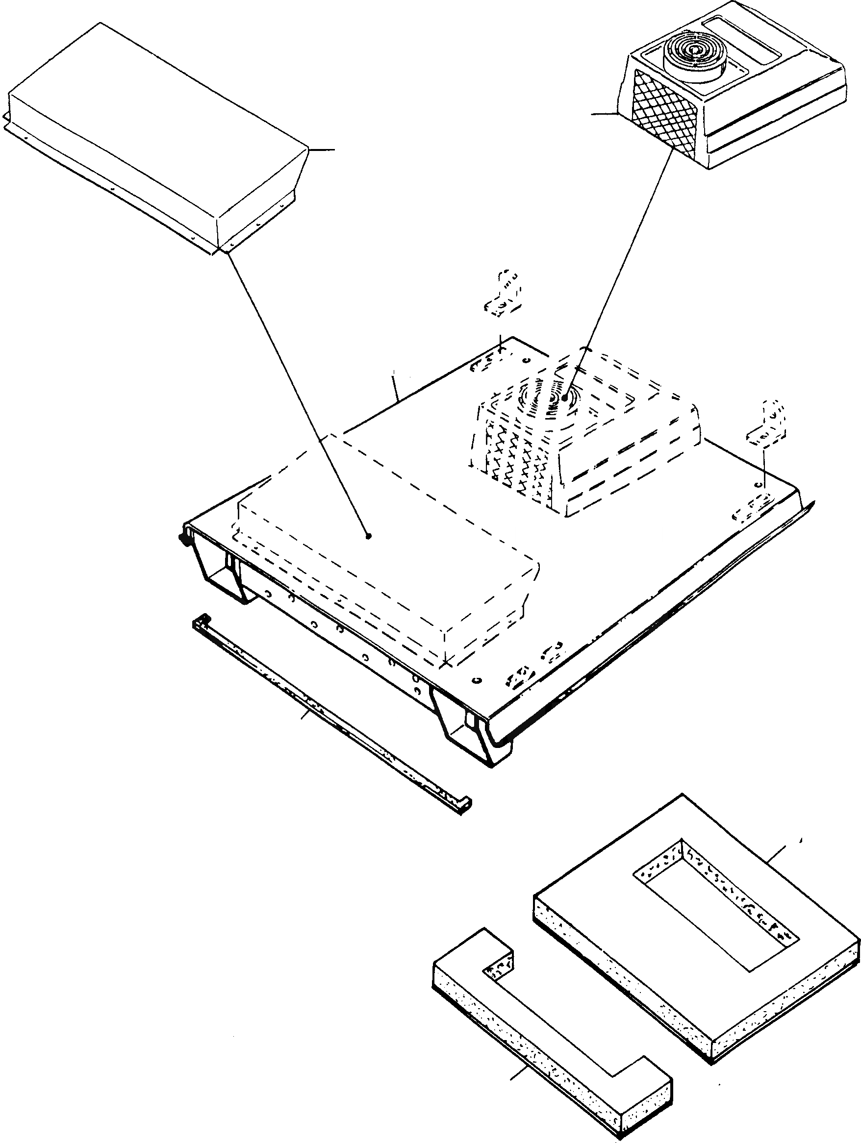 Схема запчастей Komatsu D700D Super - ВЕНТИЛЯТОР В КРЫШЕ С ФИЛЬТР. ШАССИ И SUPERSTRUCTURE