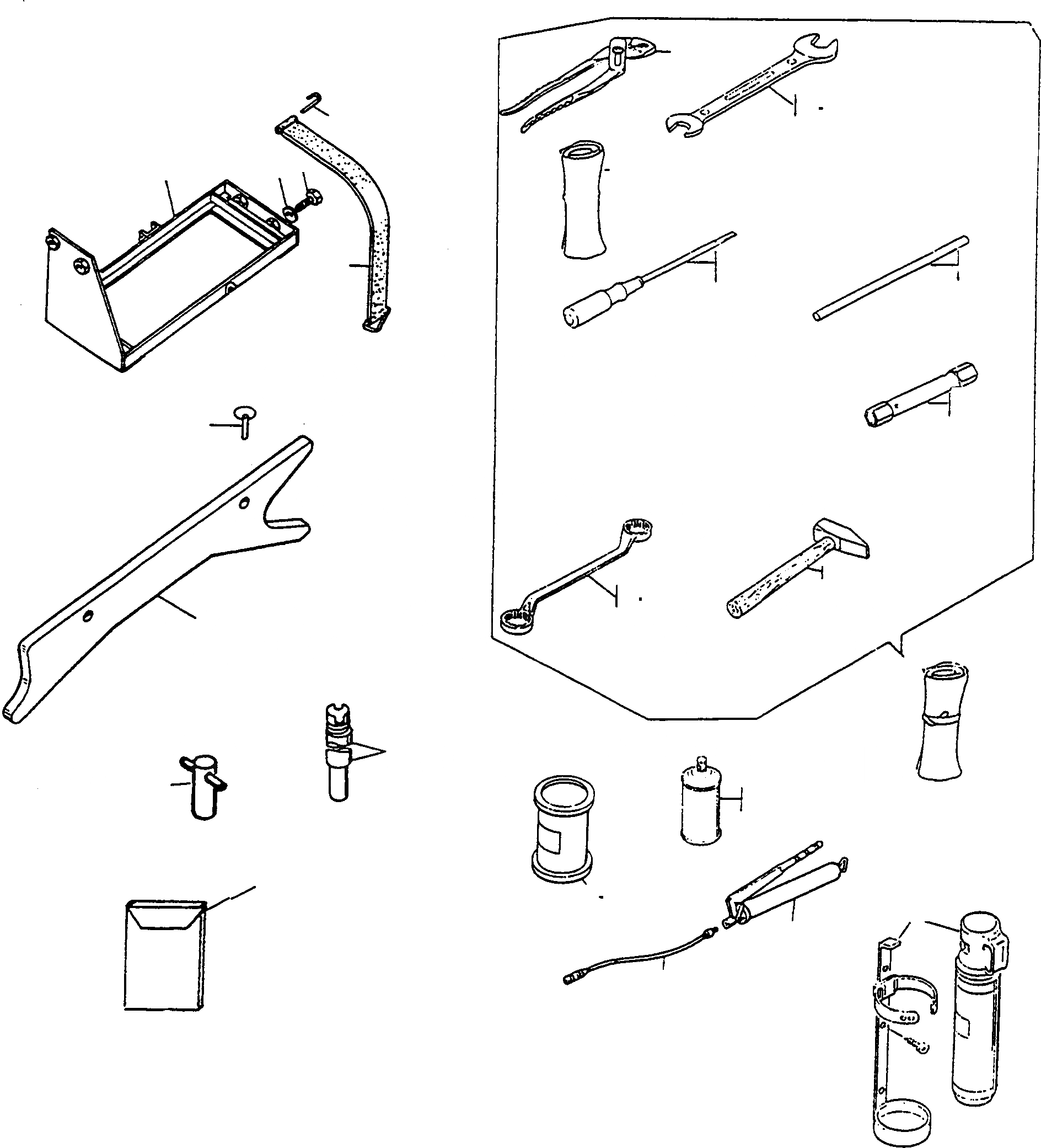 Схема запчастей Komatsu D700D Super - ИНСТРУМЕНТ И АКСЕССУАРЫ ШАССИ И SUPERSTRUCTURE