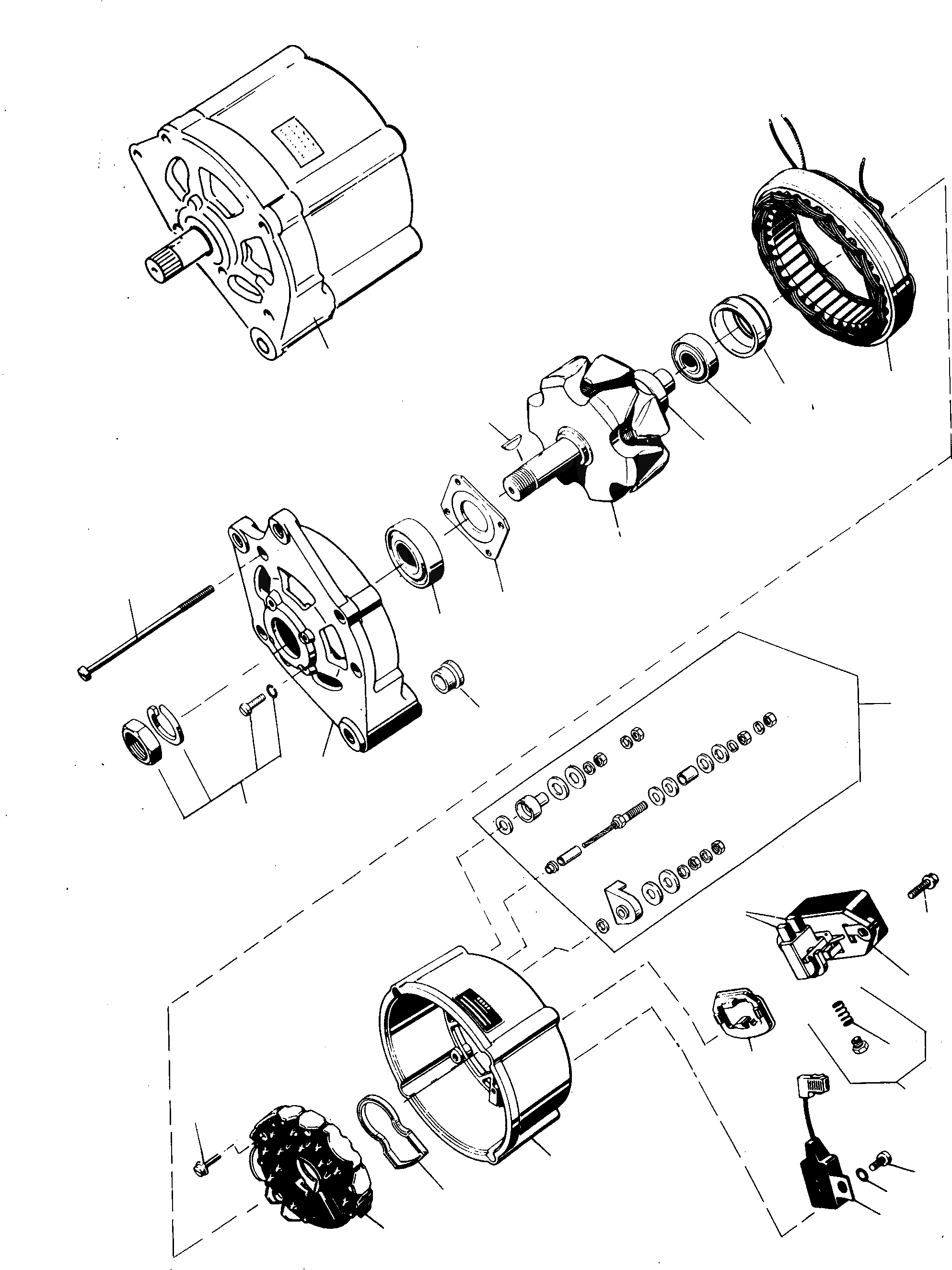 Схема запчастей Komatsu D700D Super - ГЕНЕРАТОР ГЕНЕРАТОР И СТАРТЕР
