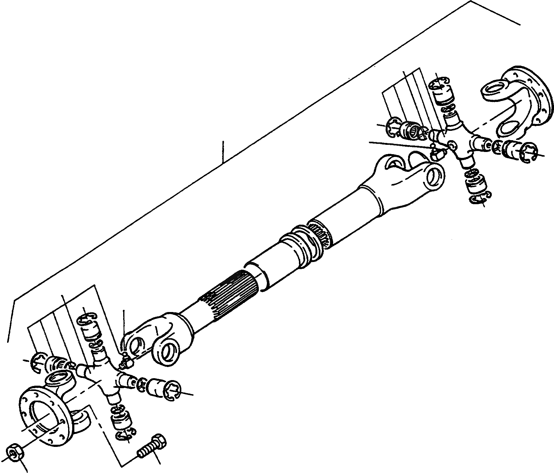 Схема запчастей Komatsu D700D Super - КРЕСТОВИНАS ТРАНСМИССИЯ И ЗАДН. МОСТ