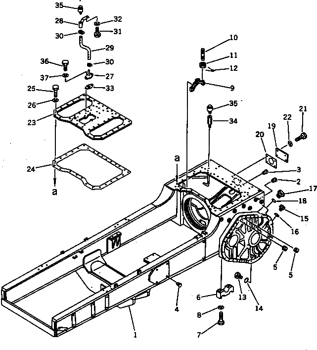 Схема запчастей Komatsu D70LE-8 - КОРПУС БЛОКА УПРАВЛЕНИЯ ПОВОРОТОМ И ОСНОВНАЯ РАМА(№-7) ОСНОВН. МУФТА ТРАНСМИССИЯ¤ РУЛЕВ. УПРАВЛЕНИЕ И КОНЕЧНАЯ ПЕРЕДАЧА