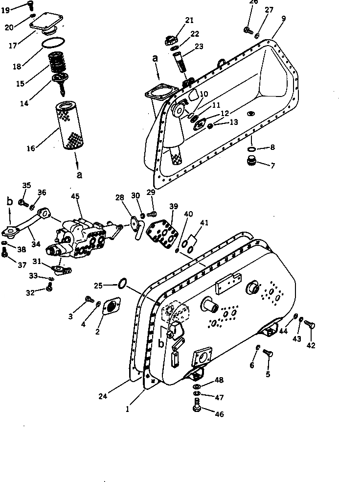 Схема запчастей Komatsu D70LE-8 - ГИДР. БАК. AND УПРАВЛЯЮЩ. КЛАПАН (БАК/)(-СЕКЦ.) РАБОЧЕЕ ОБОРУДОВАНИЕ ГИДРАВЛ СИСТЕМА УПРАВЛЕНИЯ