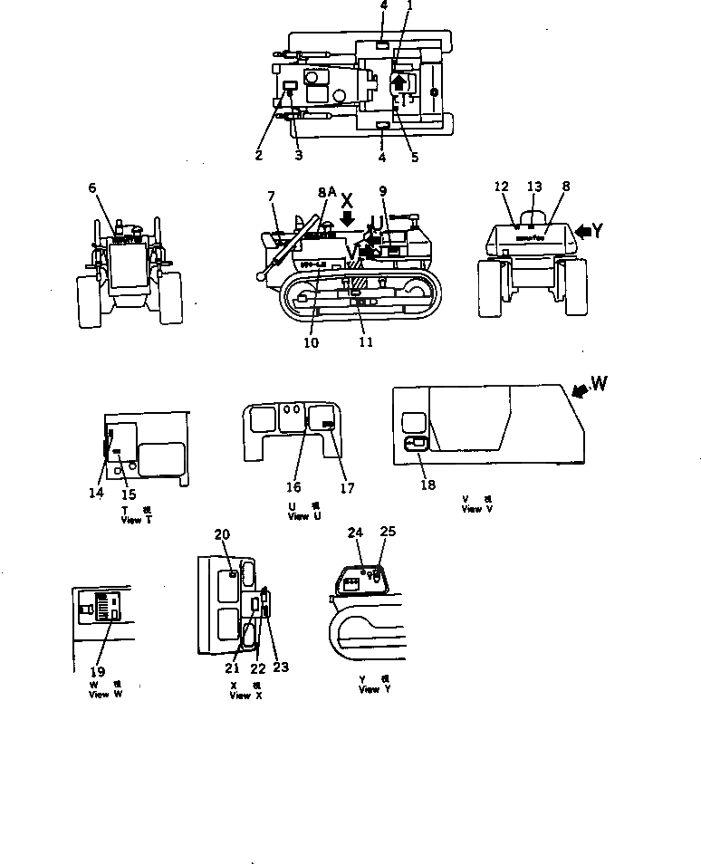 Схема запчастей Komatsu D70LE-8 - МАРКИРОВКА МАРКИРОВКА¤ ИНСТРУМЕНТ И РЕМКОМПЛЕКТЫ