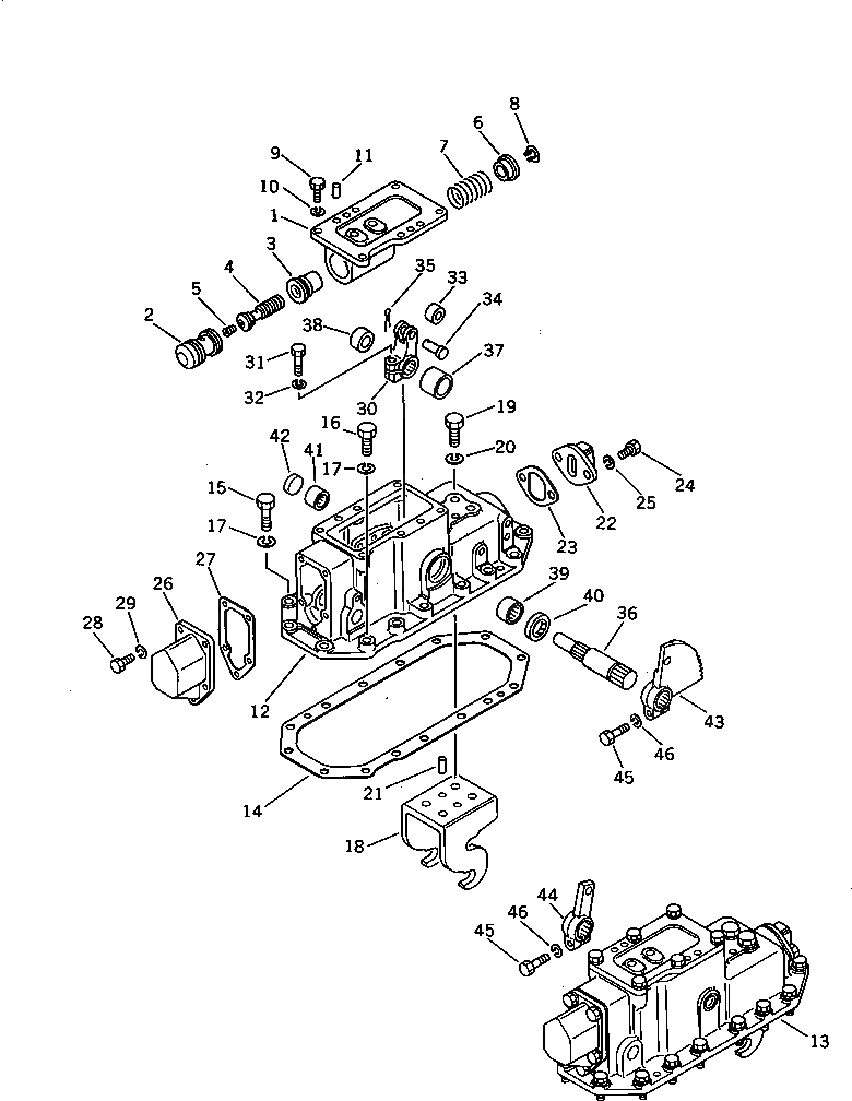 Схема запчастей Komatsu D75A-1 - ТОРМОЗ. (/) ГИДРОТРАНСФОРМАТОР И TRNSMISSION
