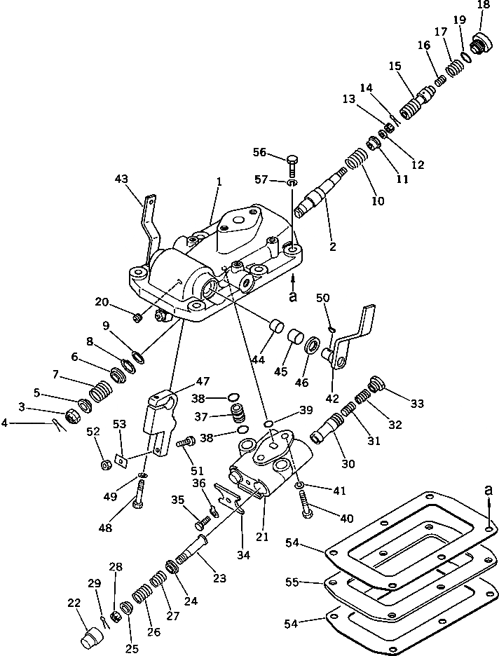Схема запчастей Komatsu D75A-1 - КЛАПАН РУЛЕВОГО УПРАВЛЕНИЯ СИСТЕМА УПРАВЛЕНИЯ