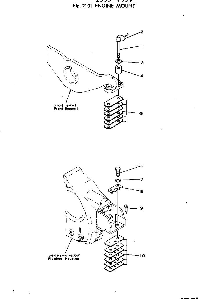 Схема запчастей Komatsu D80P-18 - КРЕПЛЕНИЕ ДВИГАТЕЛЯ КОМПОНЕНТЫ ДВИГАТЕЛЯ И ЭЛЕКТРИКА