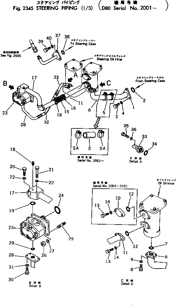 Схема запчастей Komatsu D80P-18 - ГИДРАВЛИКА РУЛ. УПРАВЛЕНИЯ (/) СИСТЕМАУПРАВЛЕНИЯ ПОВОРОТОМ И КОНЕЧНАЯ ПЕРЕДАЧА