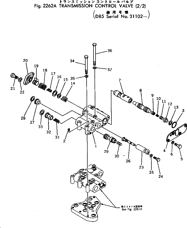 Схема запчастей Komatsu D85A-18 - КЛАПАН УПРАВЛЕНИЯ ТРАНСМИССИЕЙ (/)(№-) ОСНОВН. МУФТА¤ ГИДРОТРАНСФОРМАТОР И ТРАНСМИССИЯ