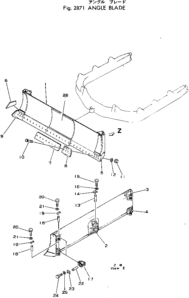 Схема запчастей Komatsu D85A-18 - ОТВАЛ С ИЗМ. УГЛОМ ПОВОРОТА ОПЦИОННЫЕ КОМПОНЕНТЫ