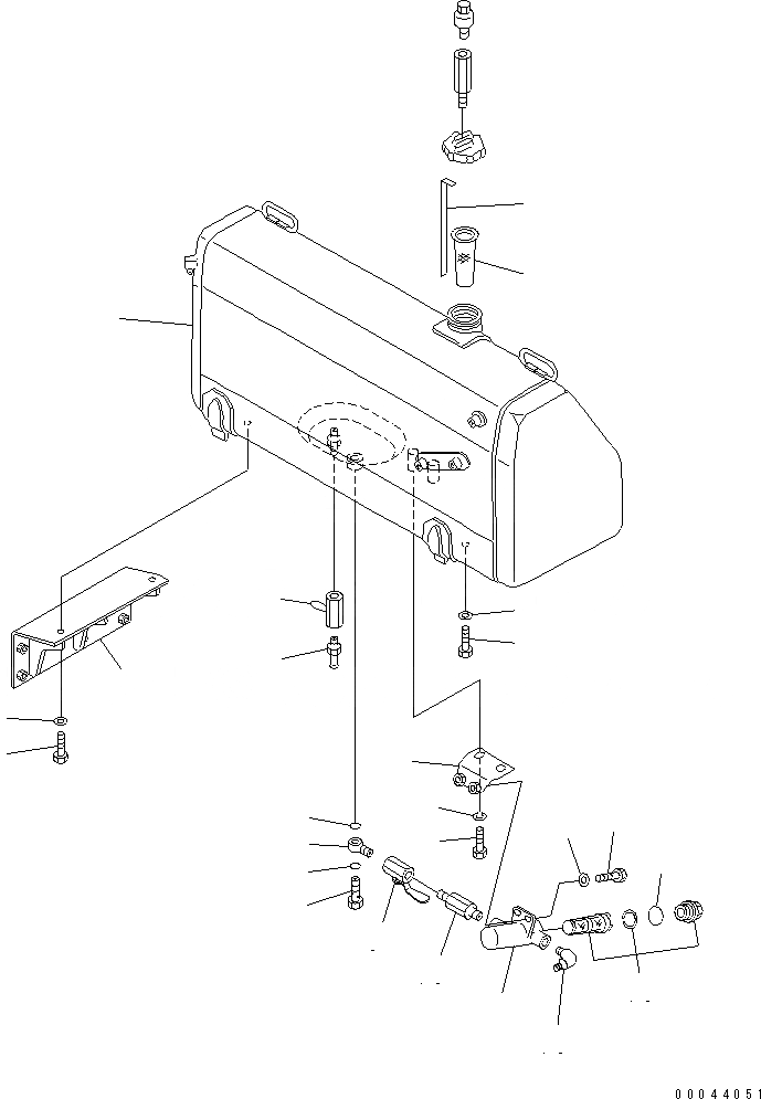 Схема запчастей Komatsu D85A-21B - ТОПЛИВН. БАК. ТОПЛИВН. БАК. AND КОМПОНЕНТЫ
