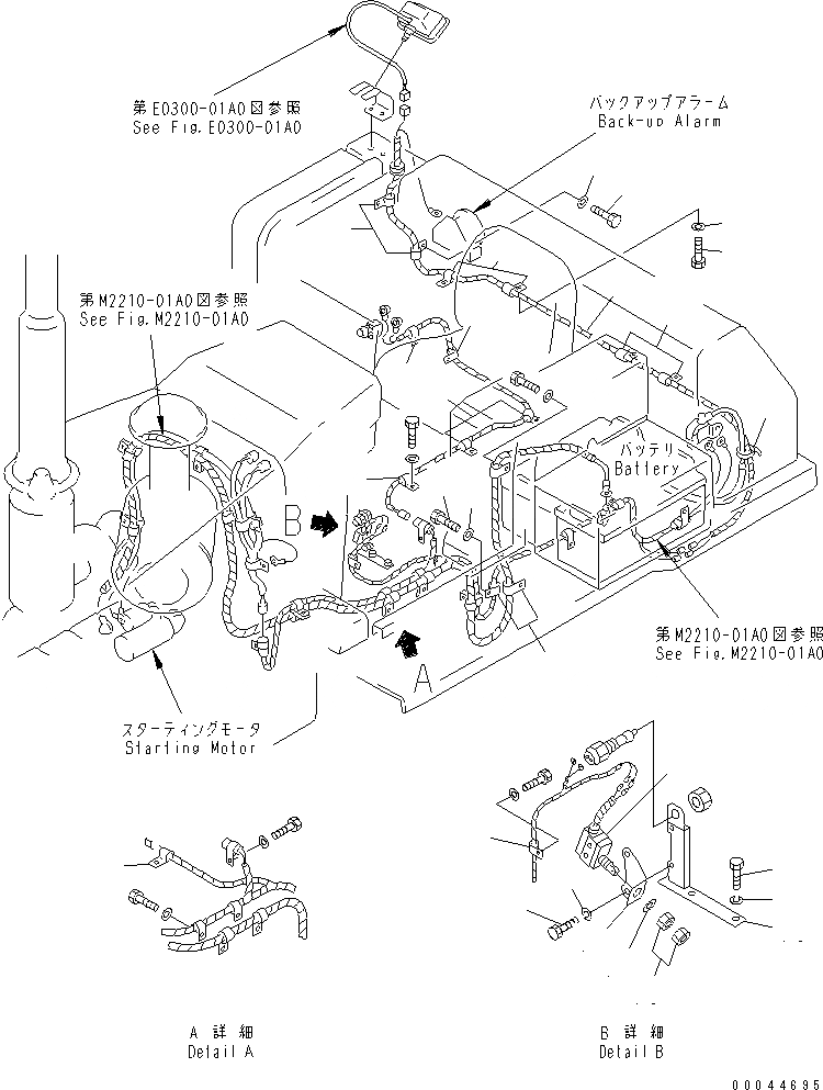 Схема запчастей Komatsu D85A-21B - ELECTRIKAL СИСТЕМА (/) ЭЛЕКТРИКА
