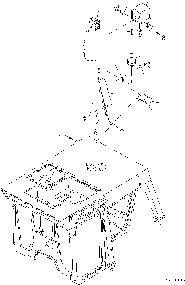 Схема запчастей Komatsu D85A-21B - ЗАДН. ОСВЕЩЕНИЕ (BEACON) ЭЛЕКТРИКА