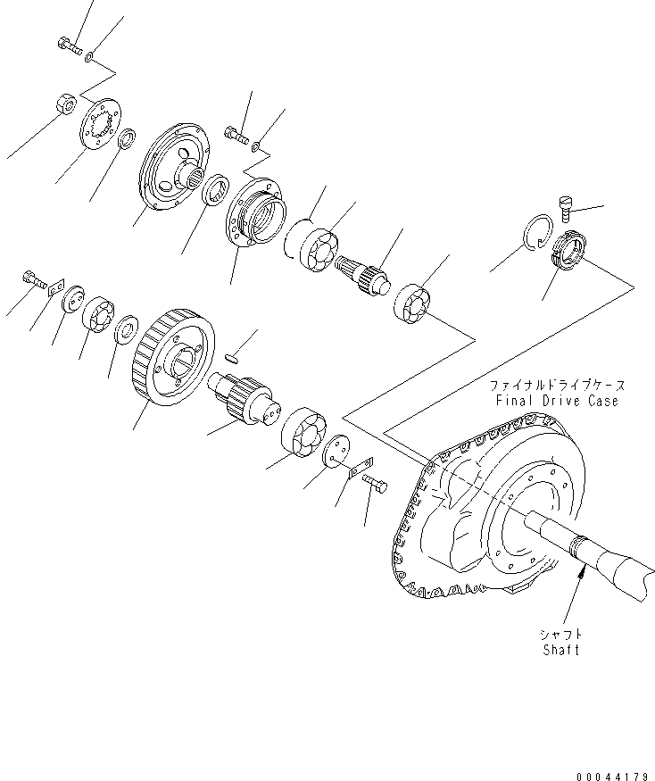 Схема запчастей Komatsu D85A-21B - КОРПУС КОНЕЧН. ПЕРЕДАЧИ И ПРИВОД(№78-) ГТР CONVERTOR¤ ТРАНСМИССИЯ¤ РУЛЕВ. УПРАВЛЕНИЕ И КОНЕЧНАЯ ПЕРЕДАЧА
